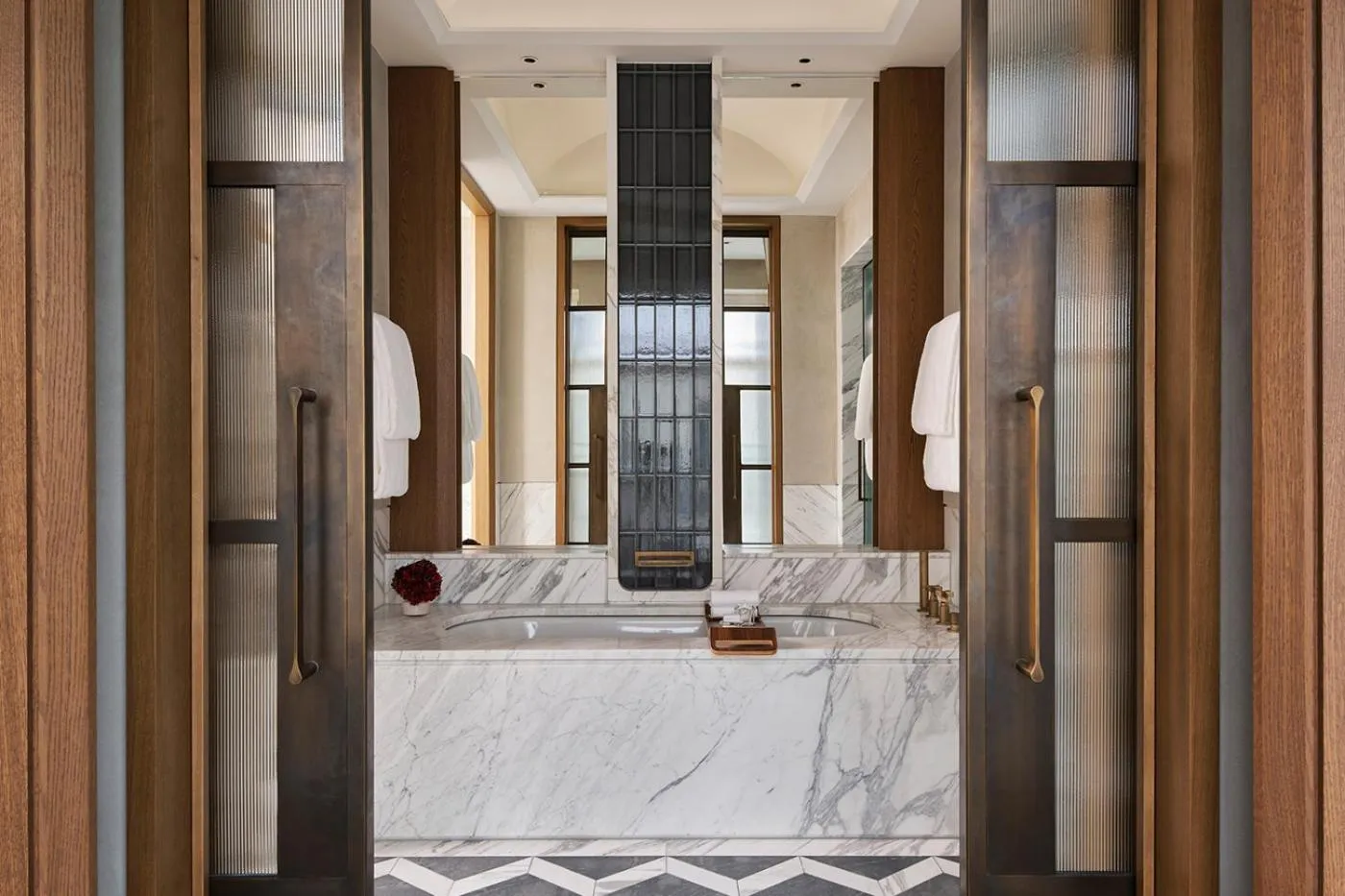 Bathroom, Bed in Rosewood Munich