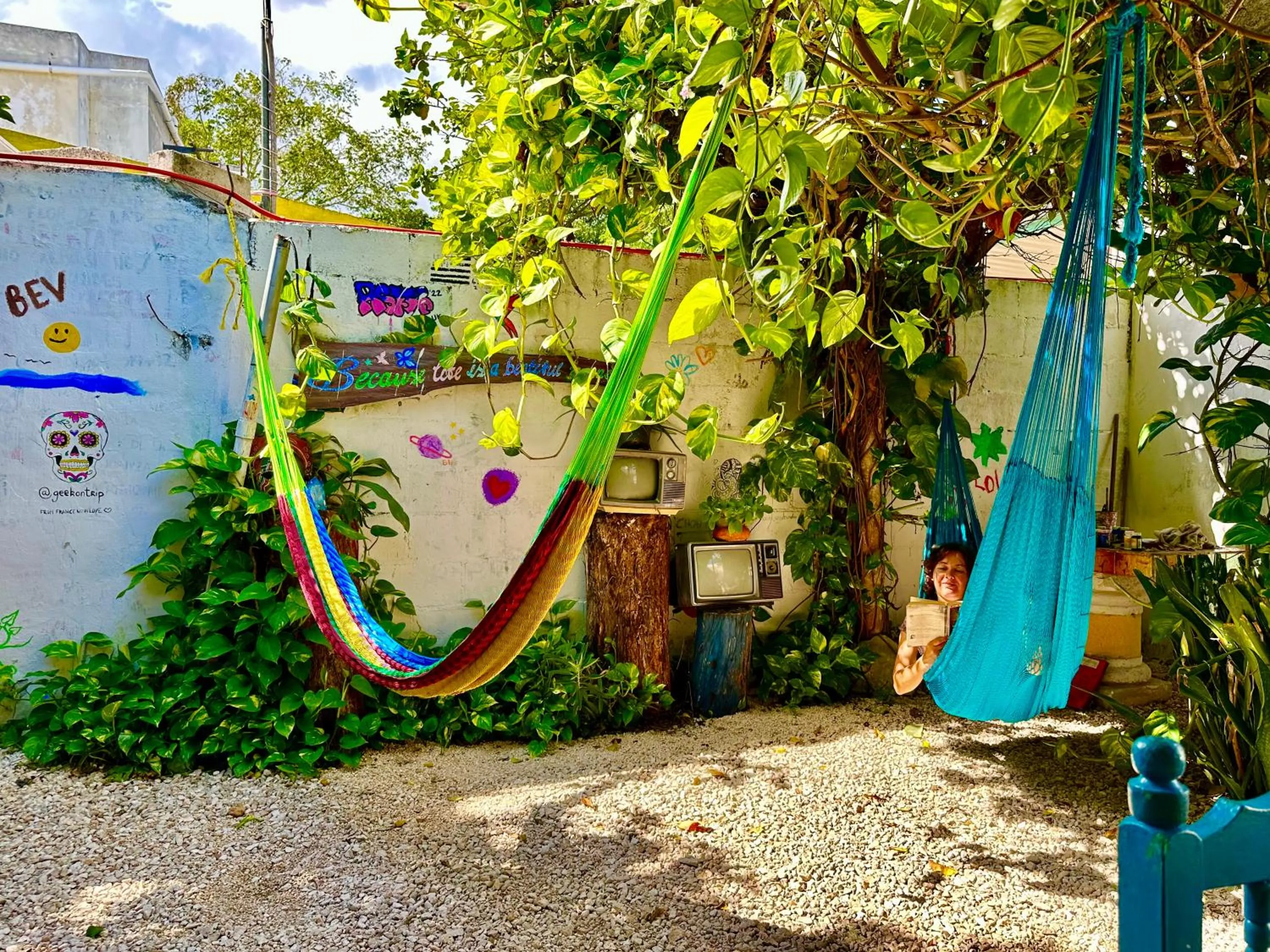 Garden in Guacamayas Hostel and Social Laundry