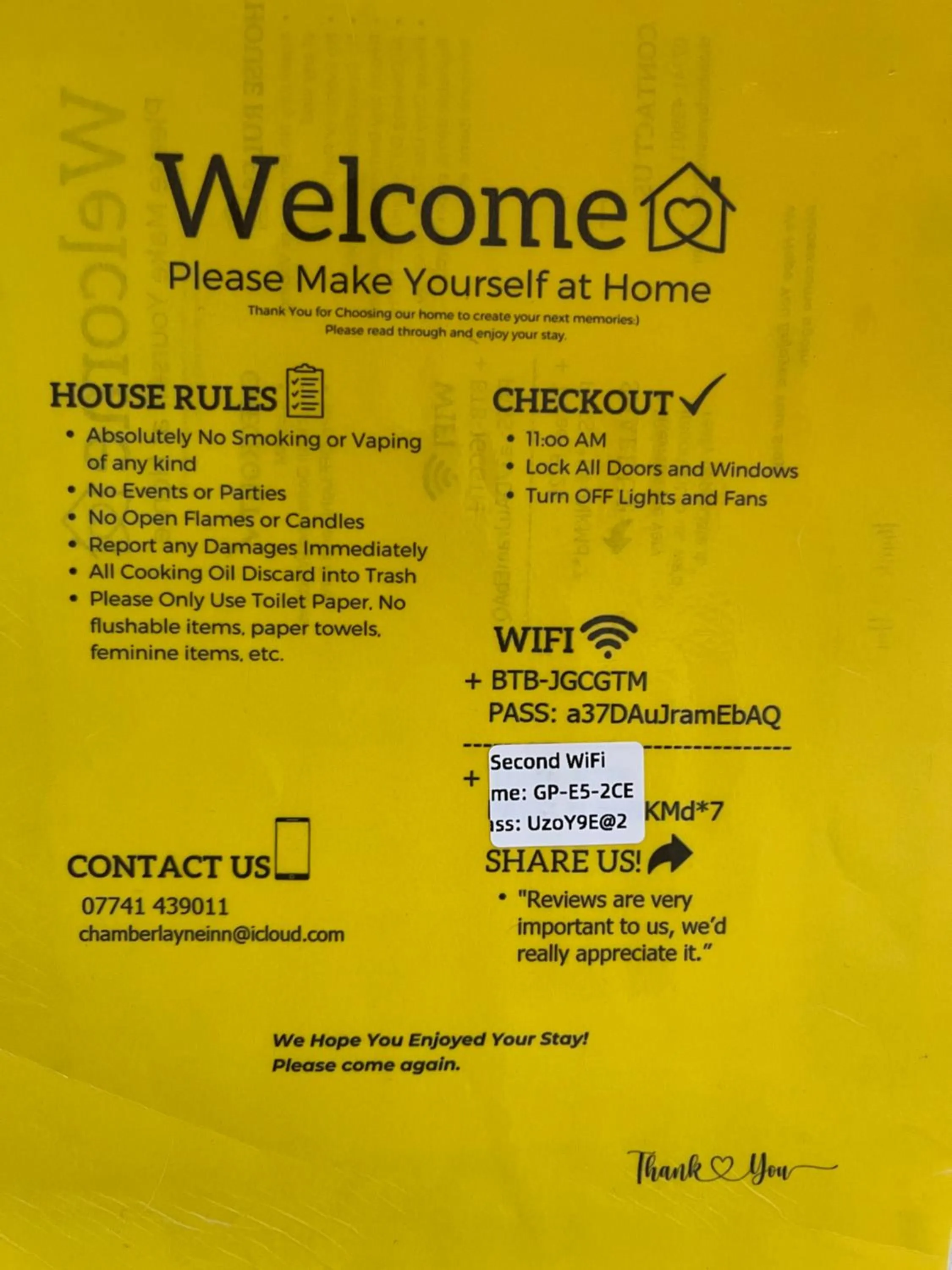 Guests in Chamberlayne Inn