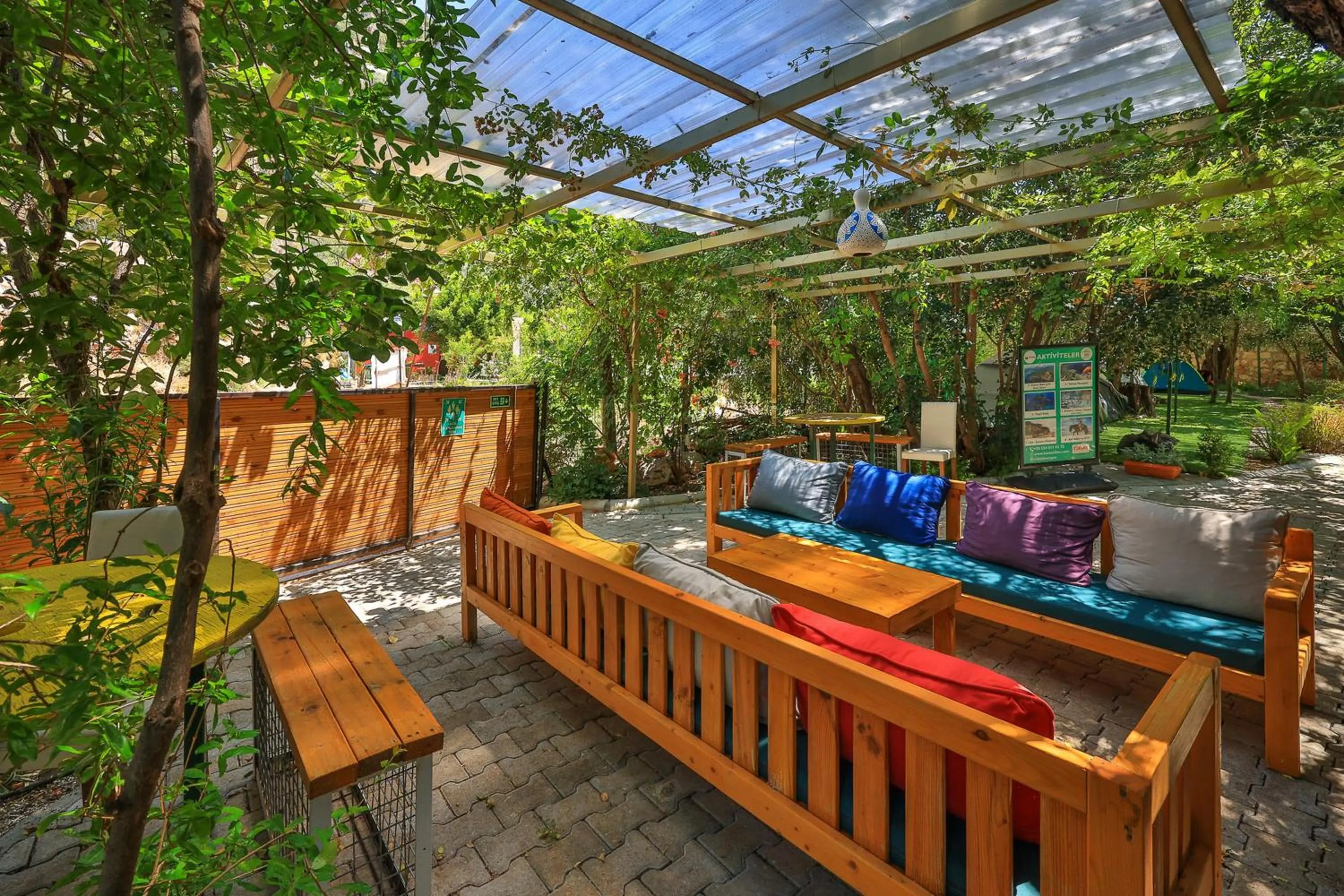 Seating area in Harnup Apart