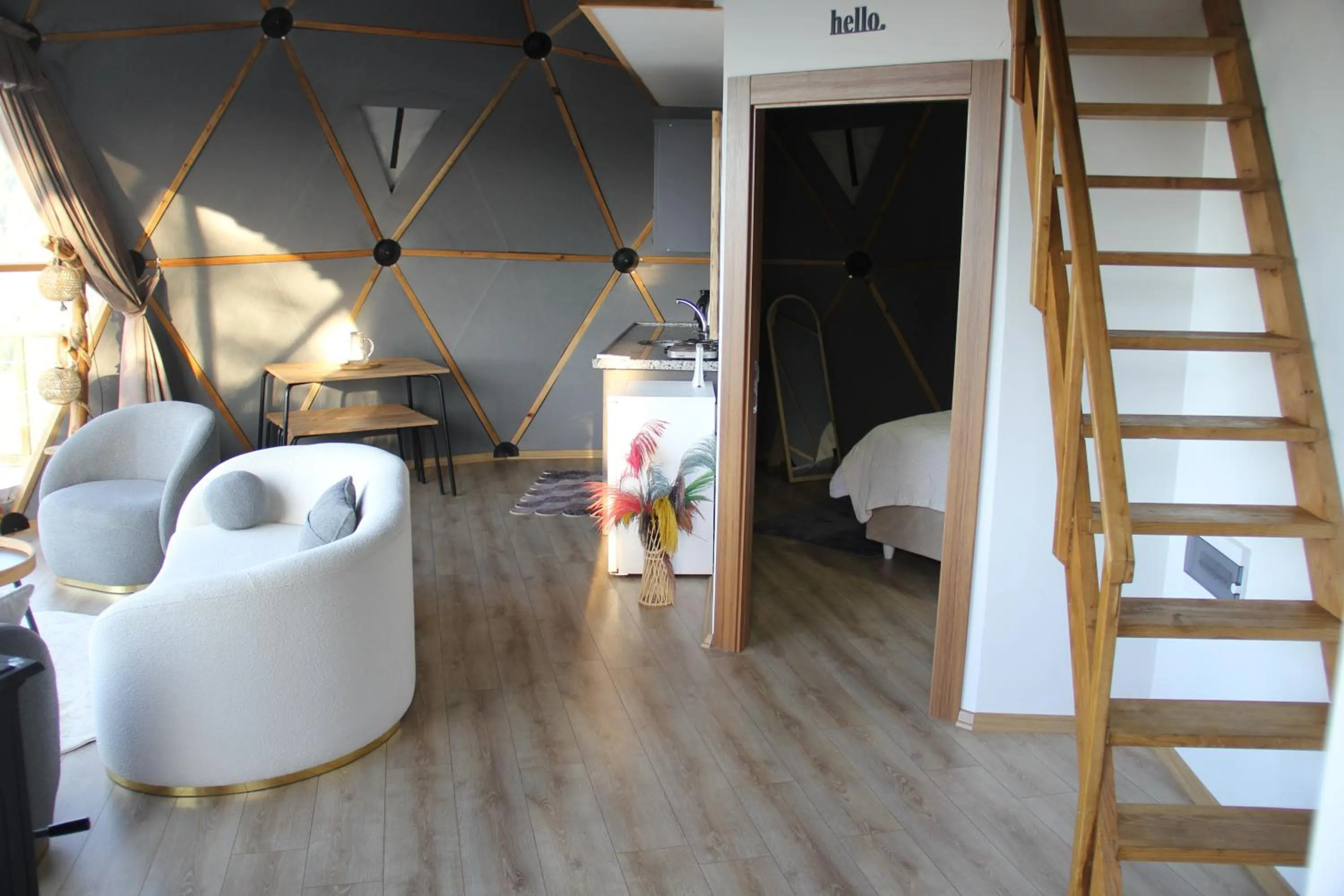 kitchen, Bed in Bogina Dome & Suite - Çamlıhemşin