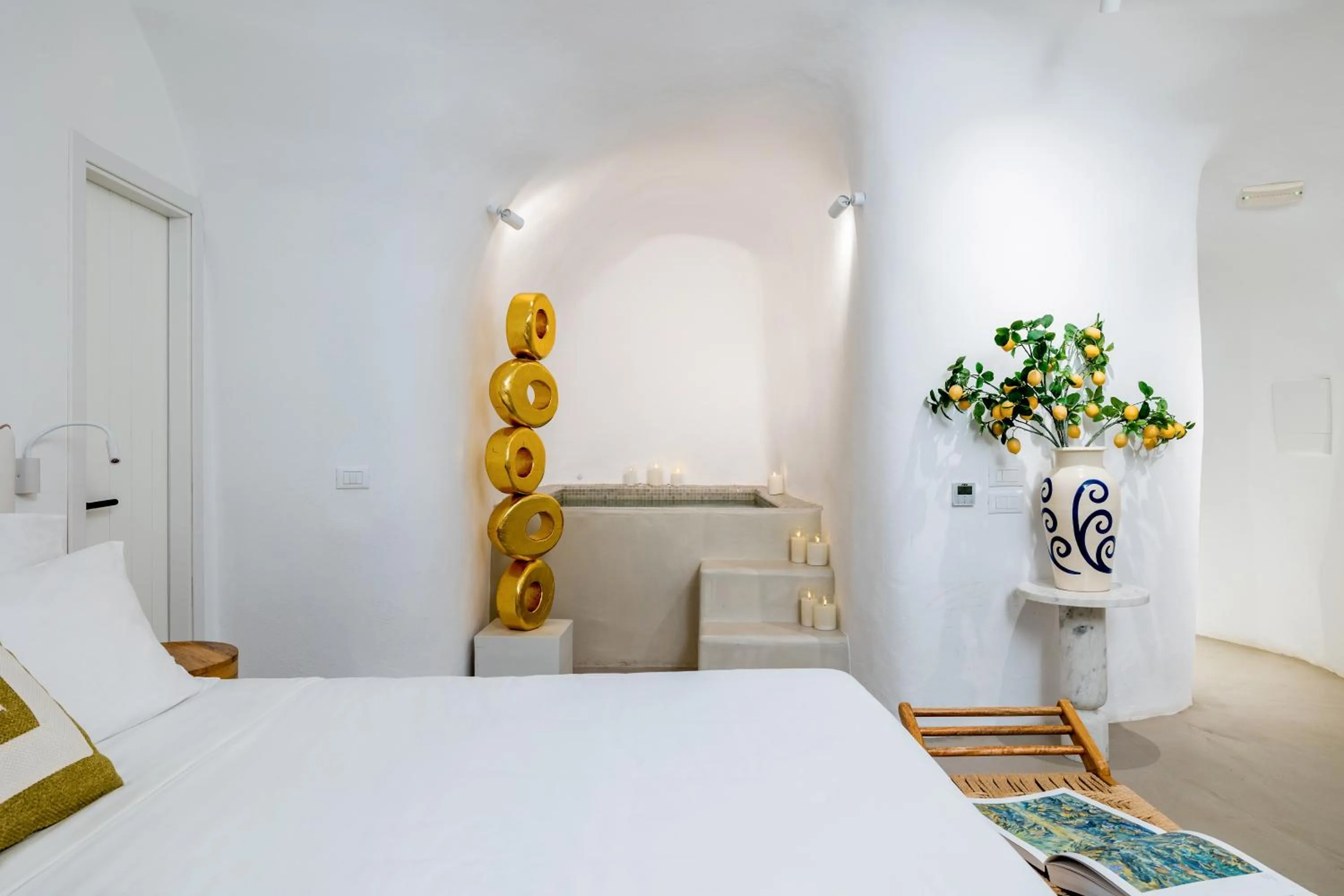 Bedroom, Bed in CASASUNSHA Hybrid Retreat Santorini