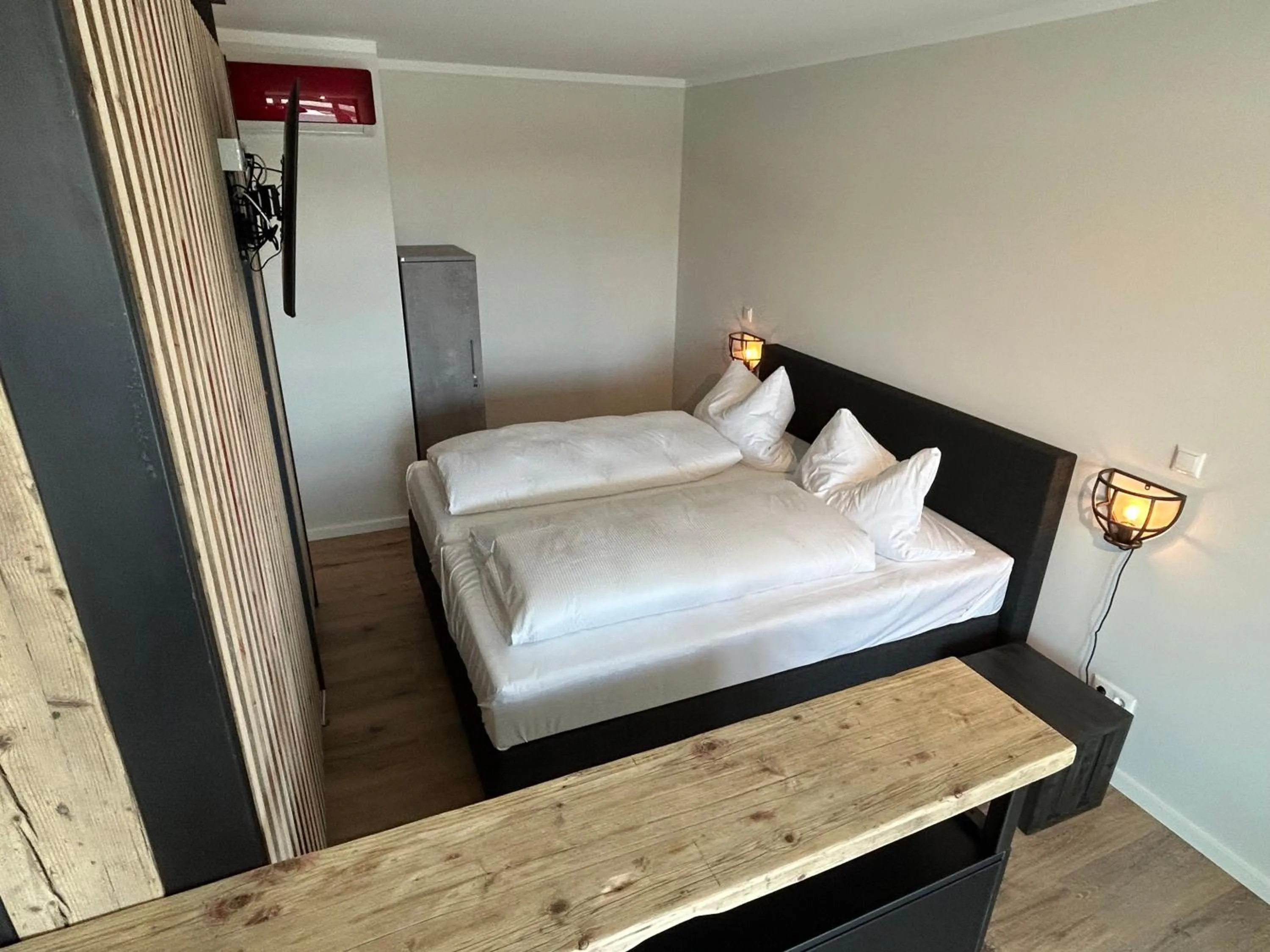 Bed in Hotel Stahltower