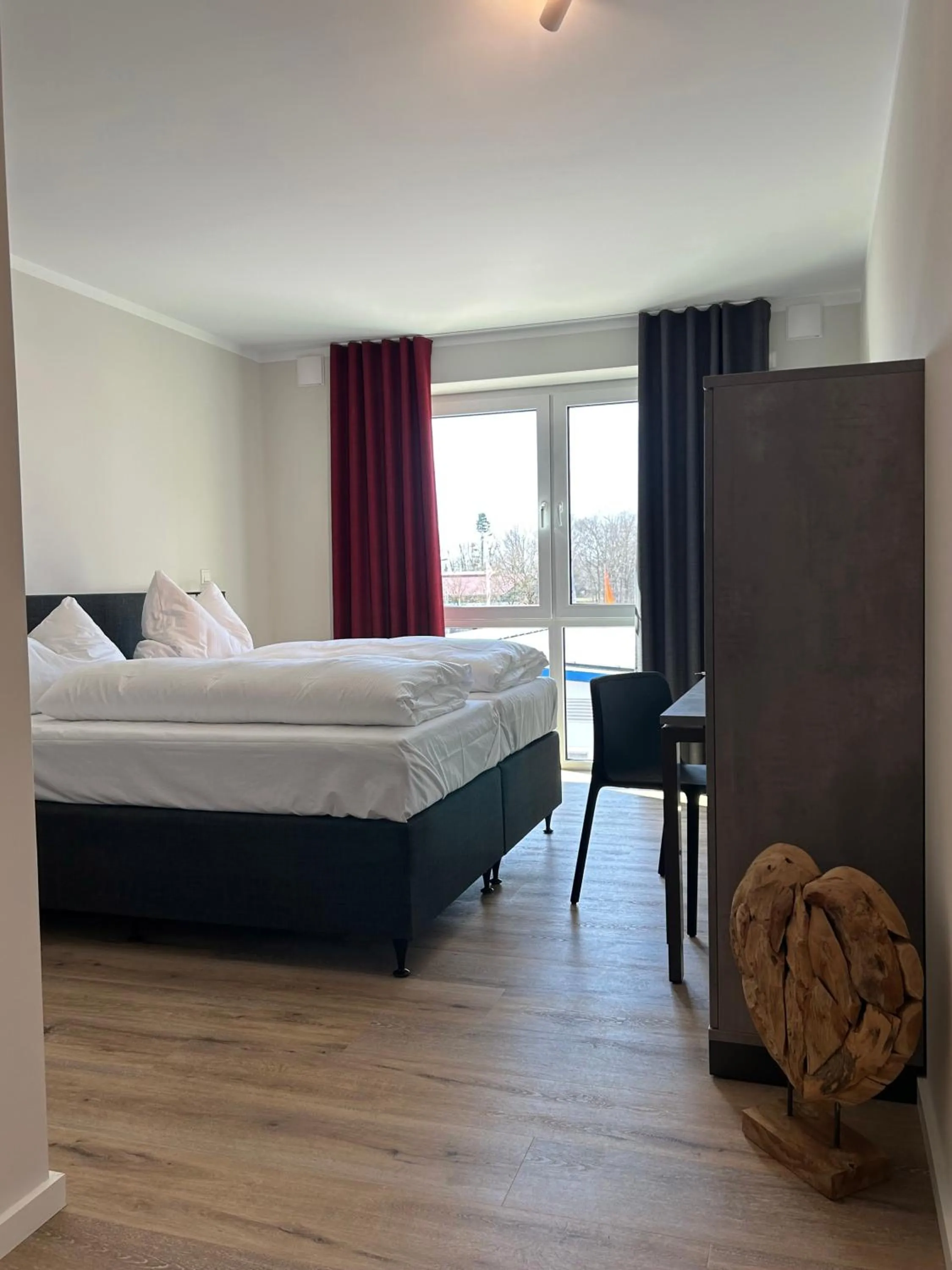 Bed in Hotel Stahltower