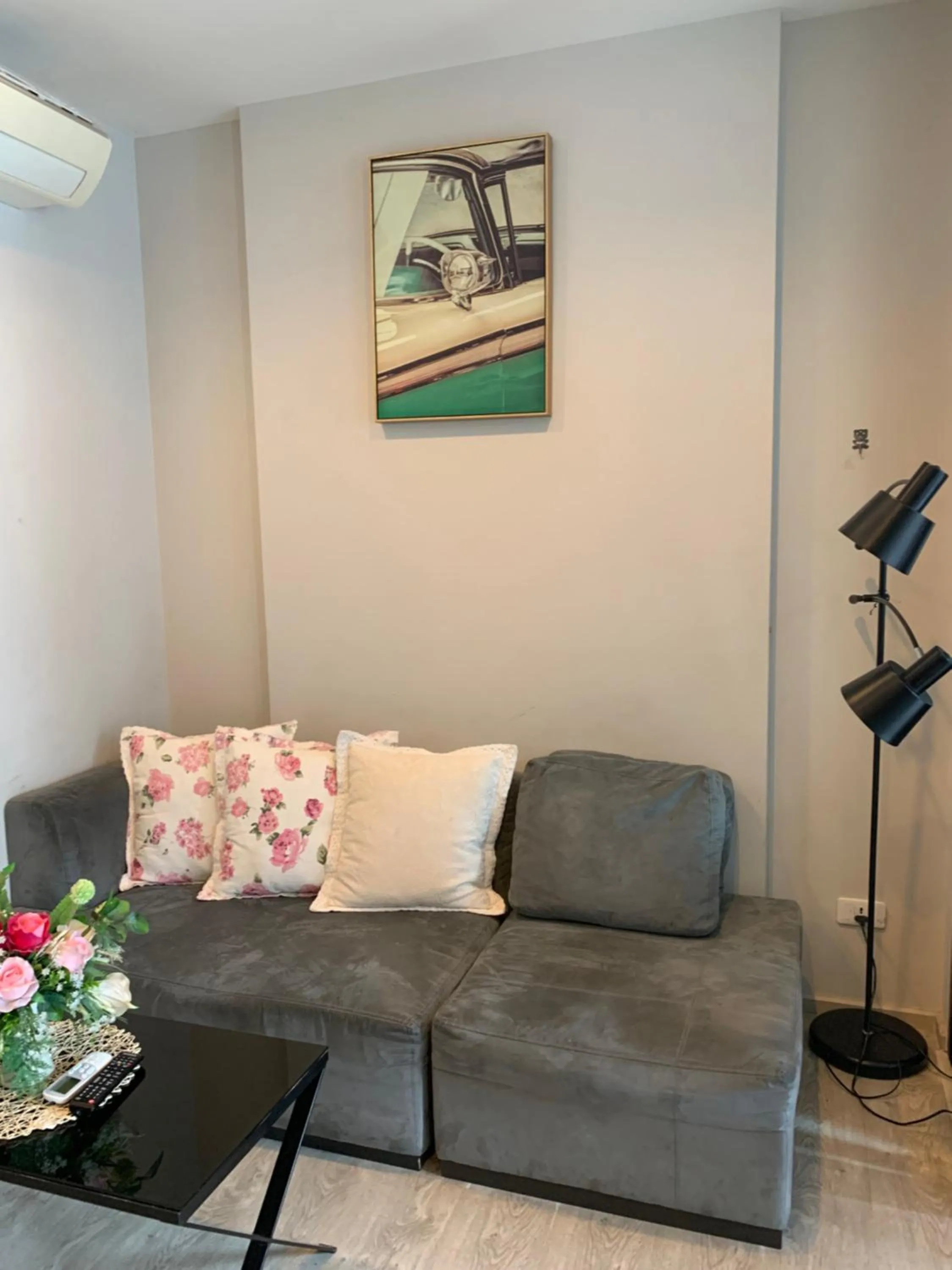 Living room in Base Condos