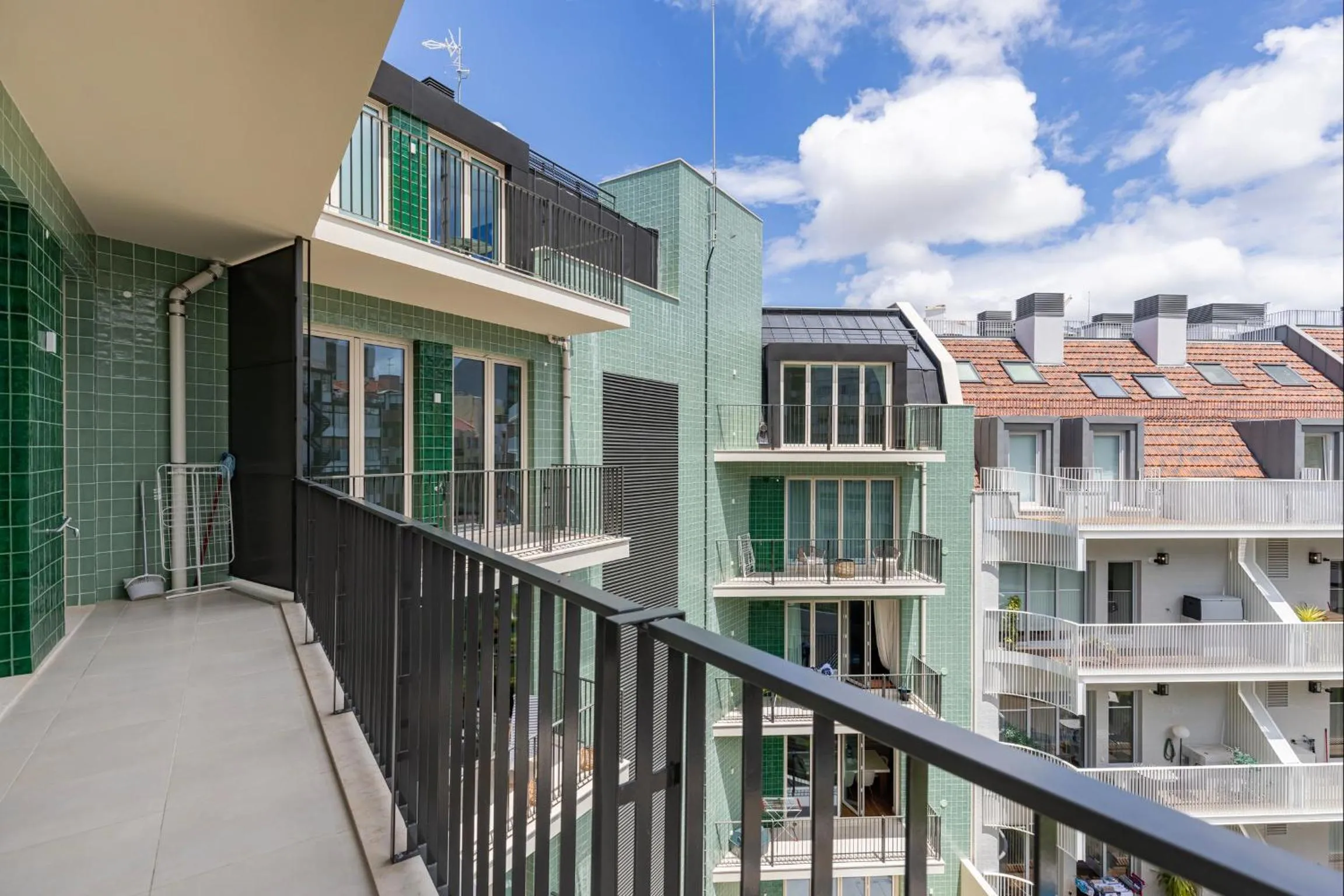 Balcony/Terrace in Radiant Apartment in City Center by LovelyStay