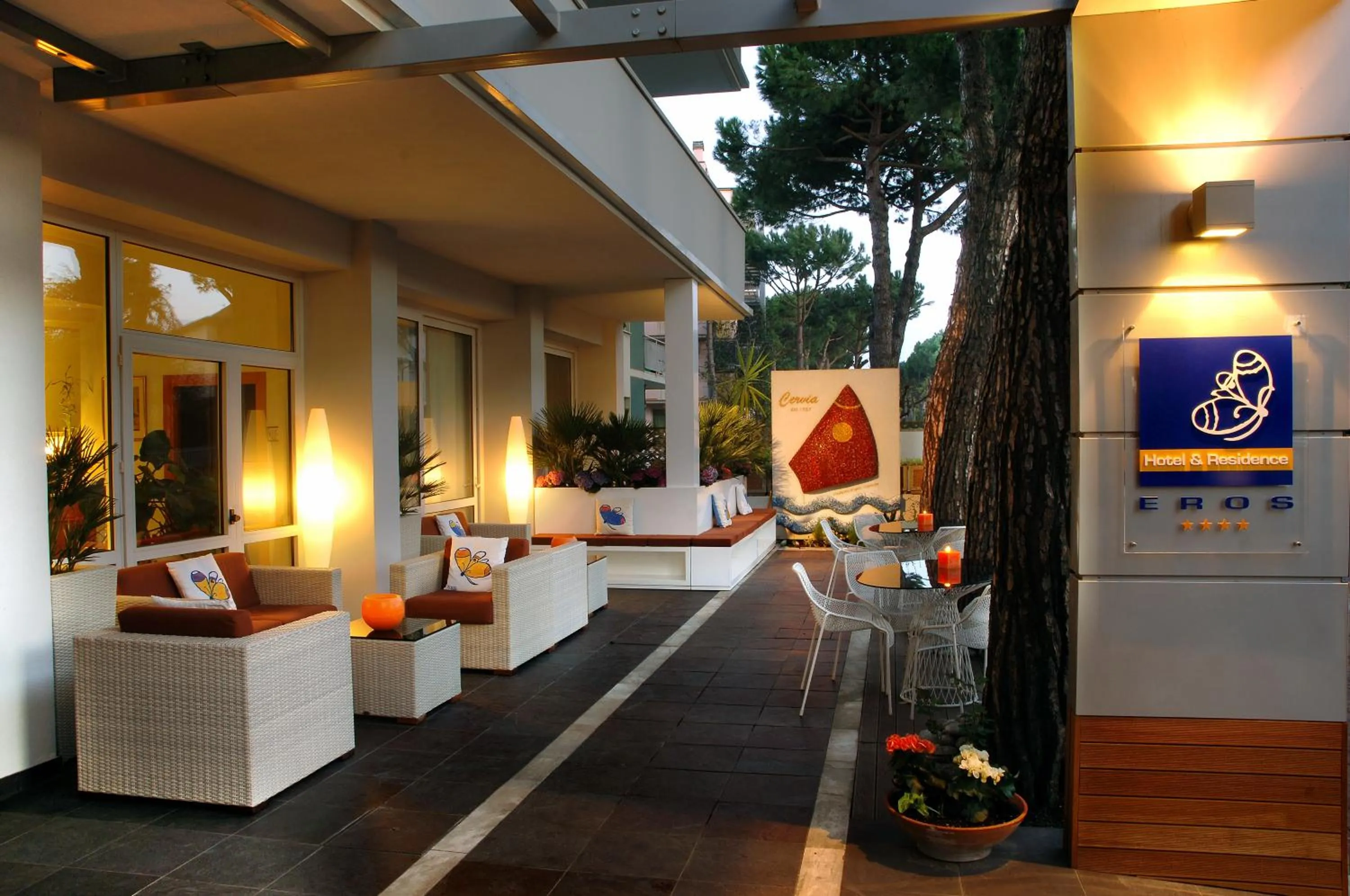 Patio in Hotel Eros Residence