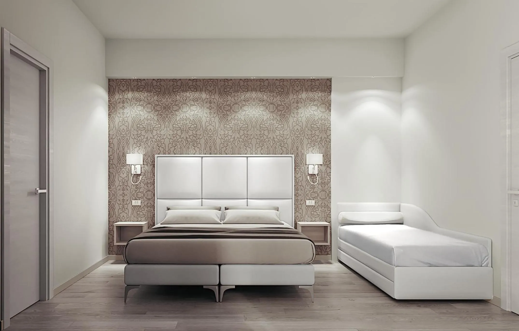 View (from property/room), Bed in Hotel Fabius