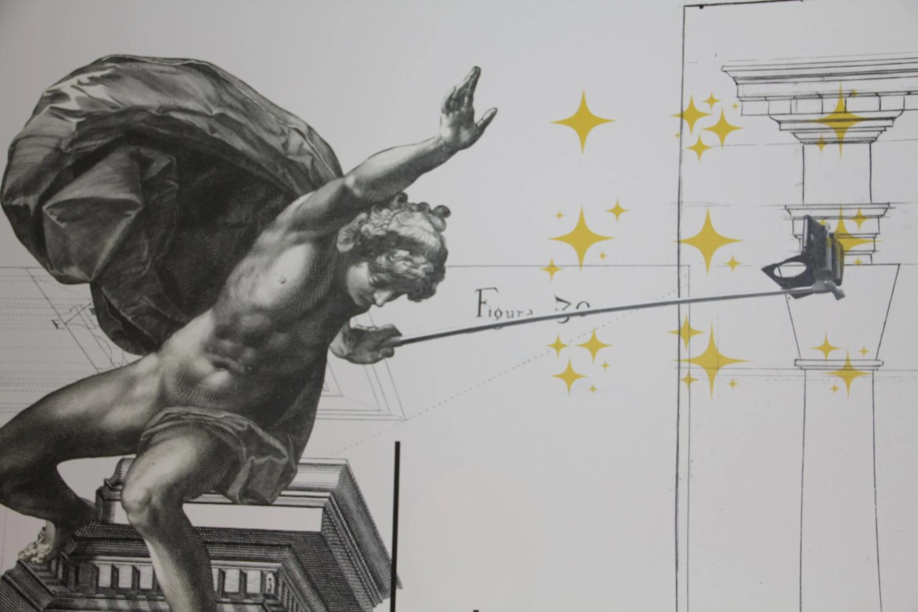 Decorative detail in FINESTATE Coliving Champs-Elysées