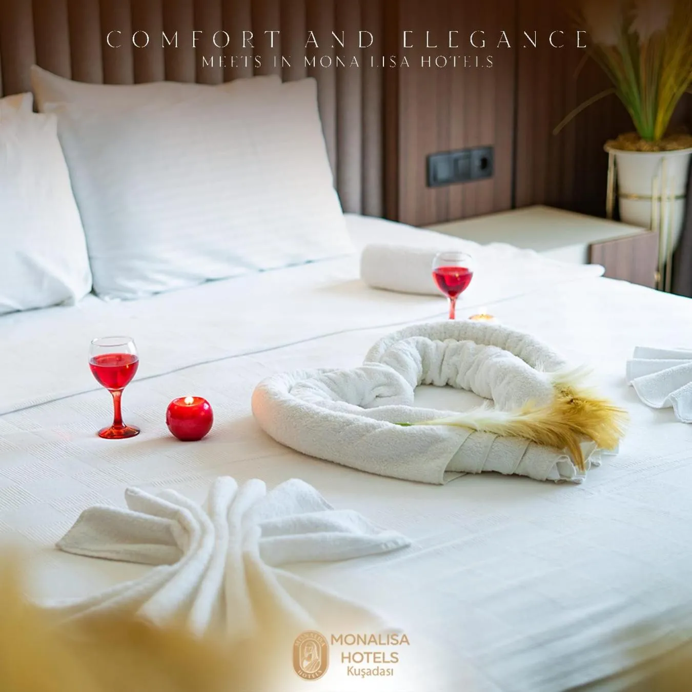 towels, Bed in Monalisa Hotels KUŞADASI