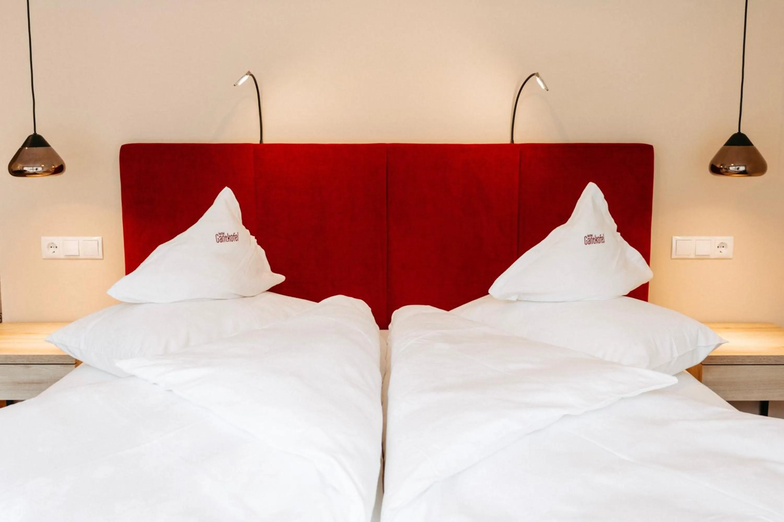 Bed in Hotel Gantkofel