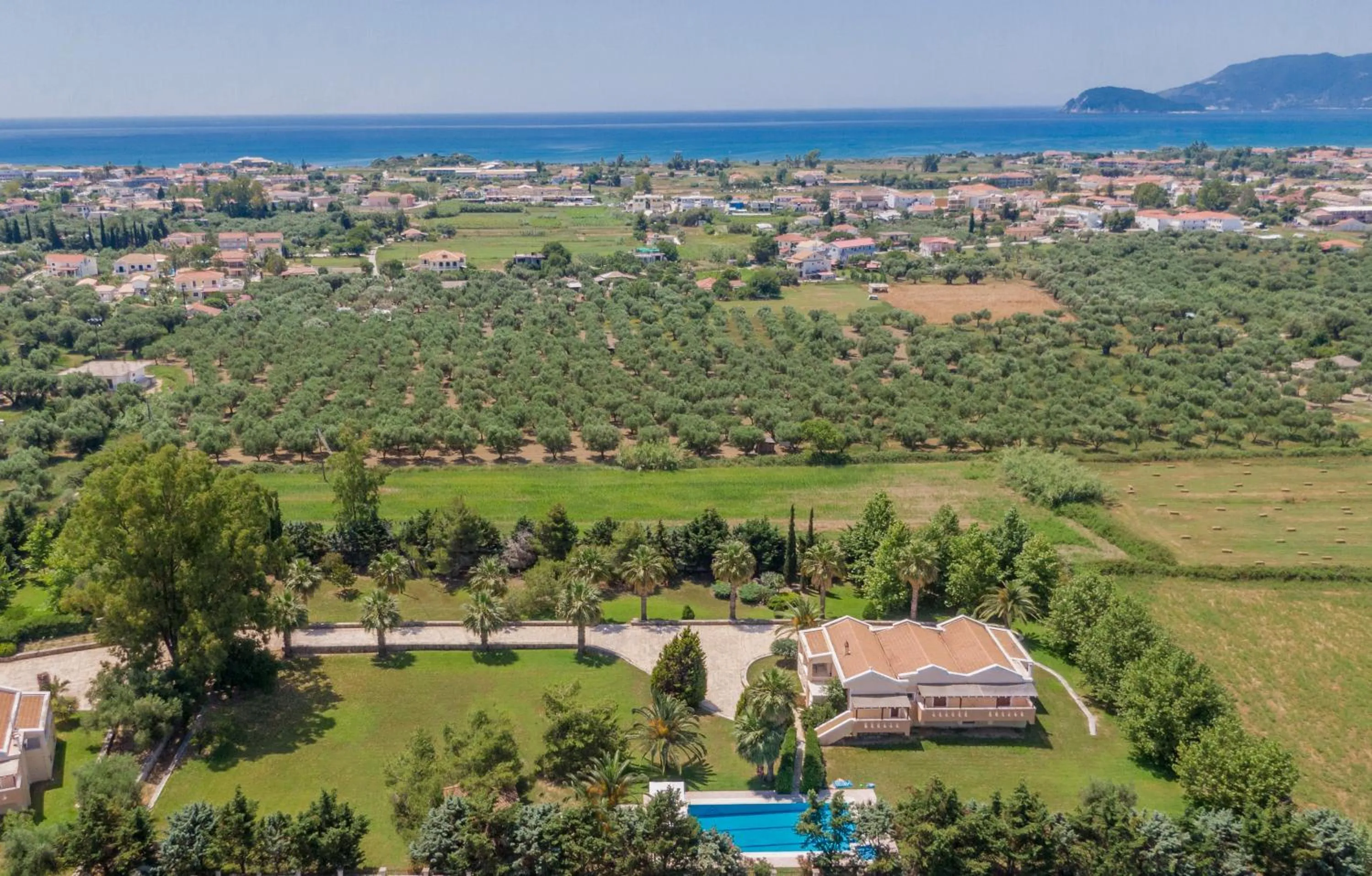 Bird's eye view in Leone Luxury Villas