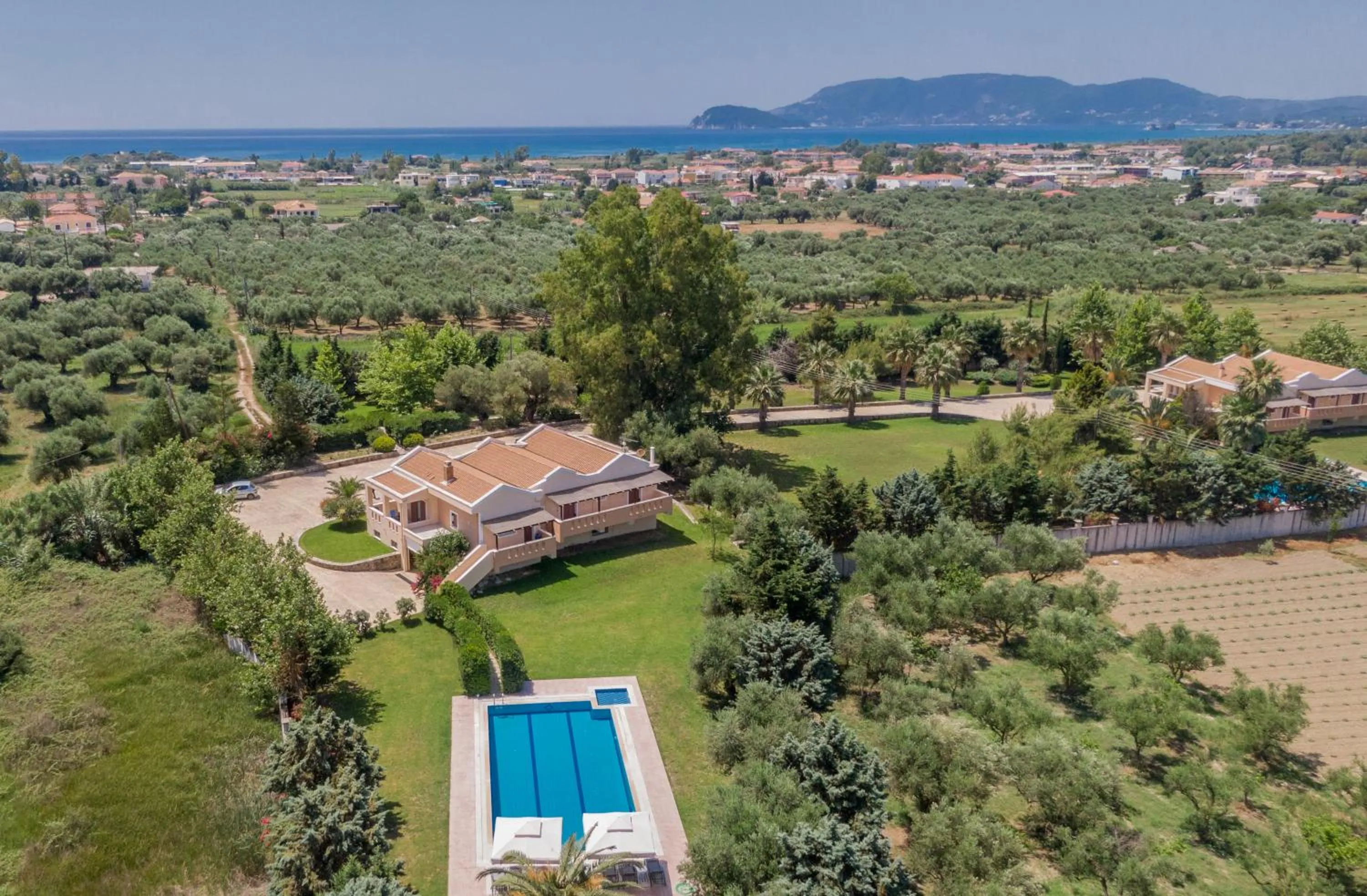 Bird's eye view in Leone Luxury Villas