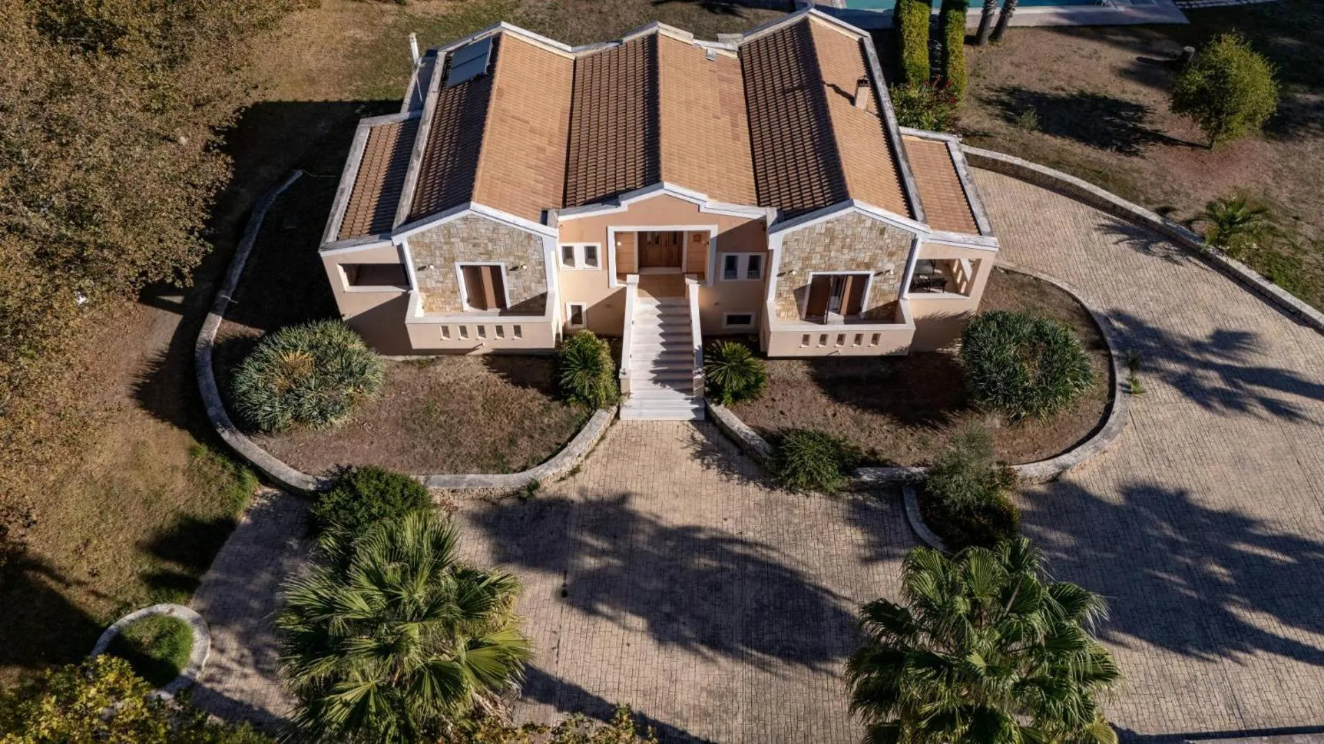 Bird's eye view in Leone Luxury Villas