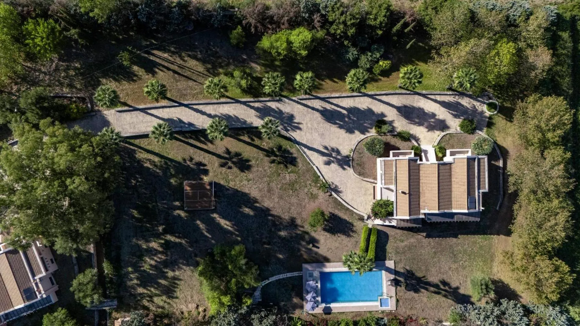 Bird's eye view in Leone Luxury Villas