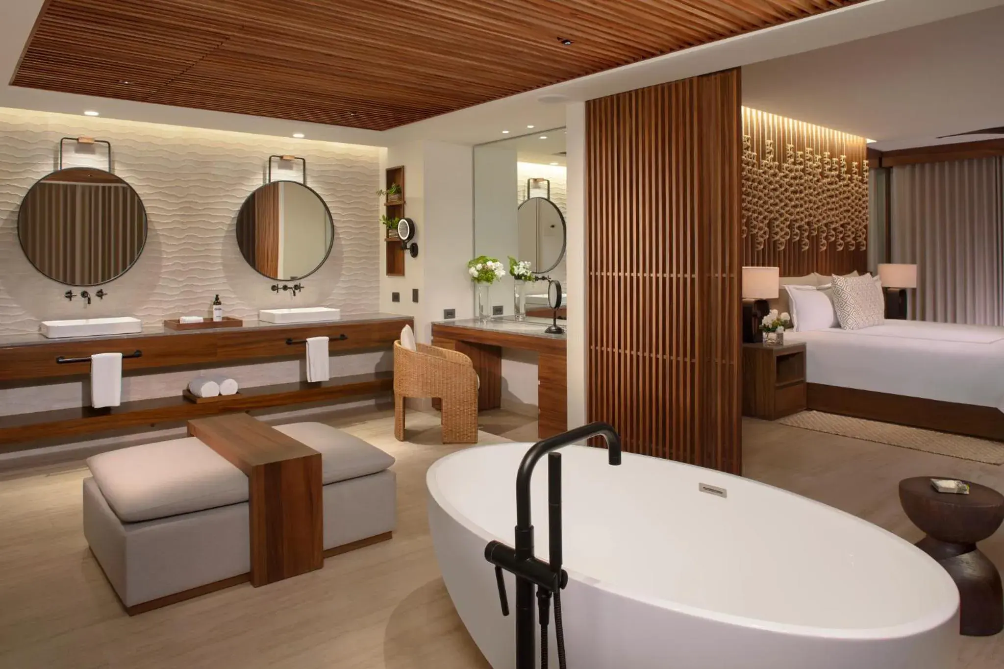 Bathroom, Bed in Secrets Playa Blanca Costa Mujeres - All Inclusive Adults Only Bathroom, Bed in Secrets Playa Blanca Costa Mujeres - All Inclusive Adults Only