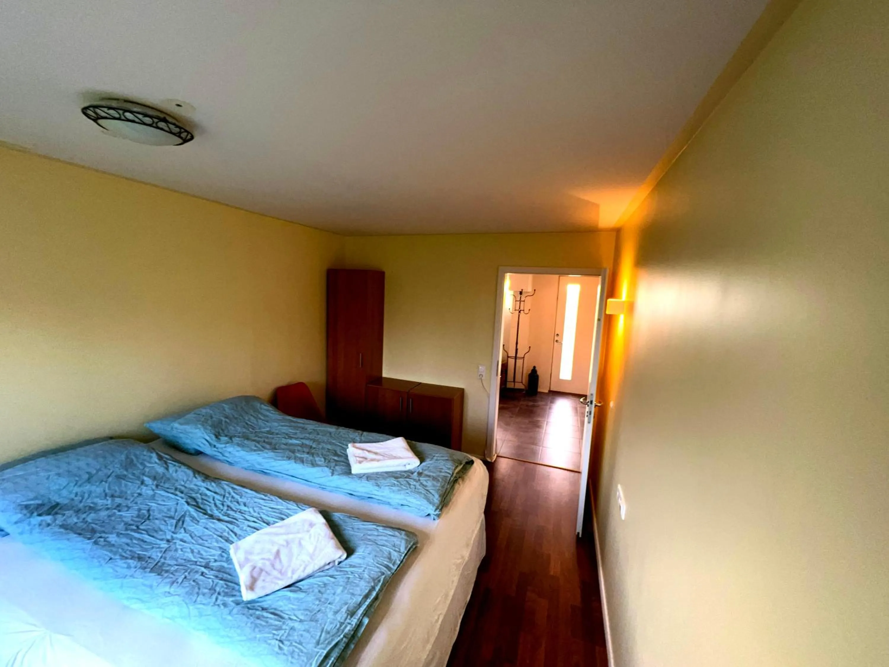 Bedroom, Bed in Bakland ad Lágafelli Apartment