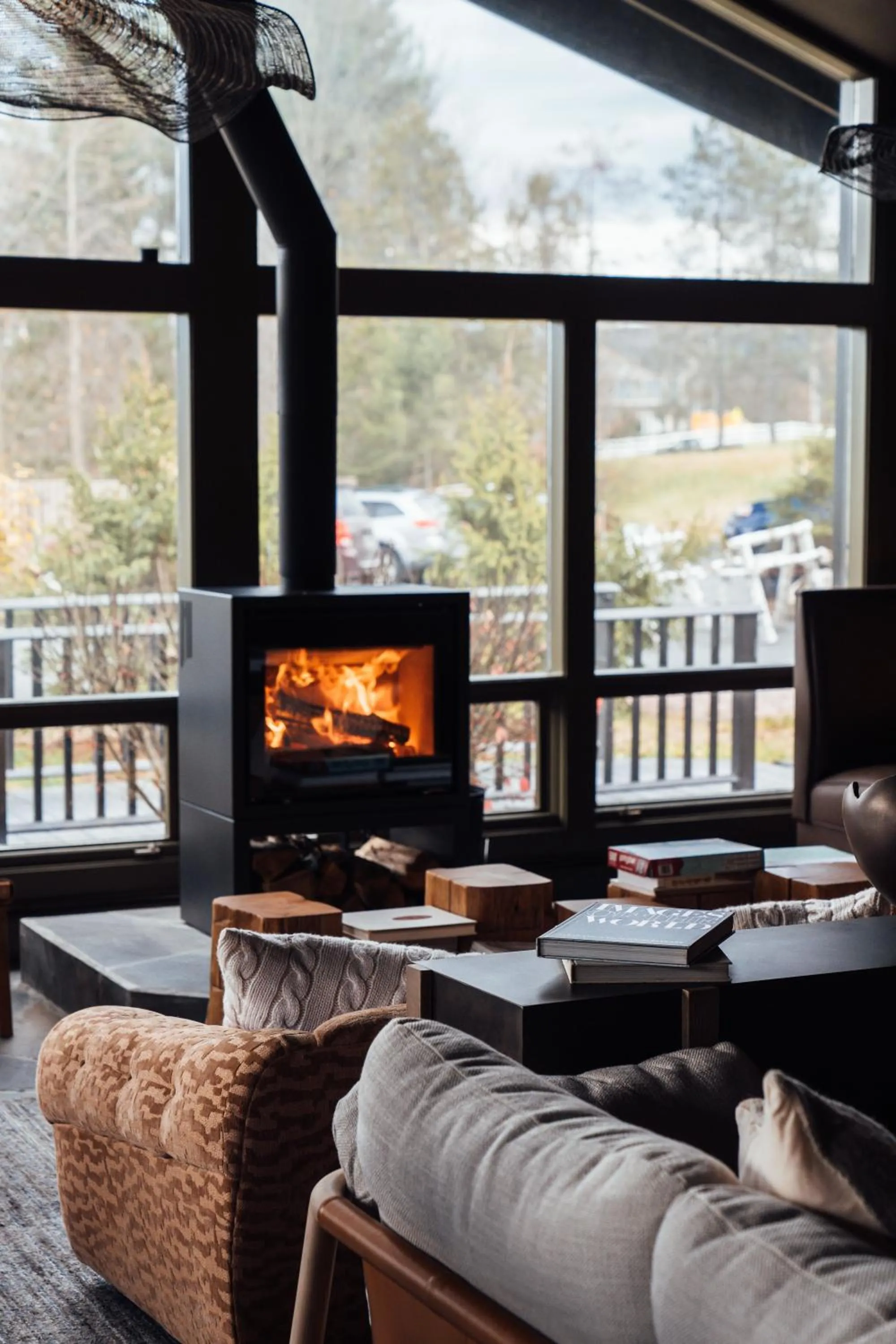 fireplace in AWOL Stowe