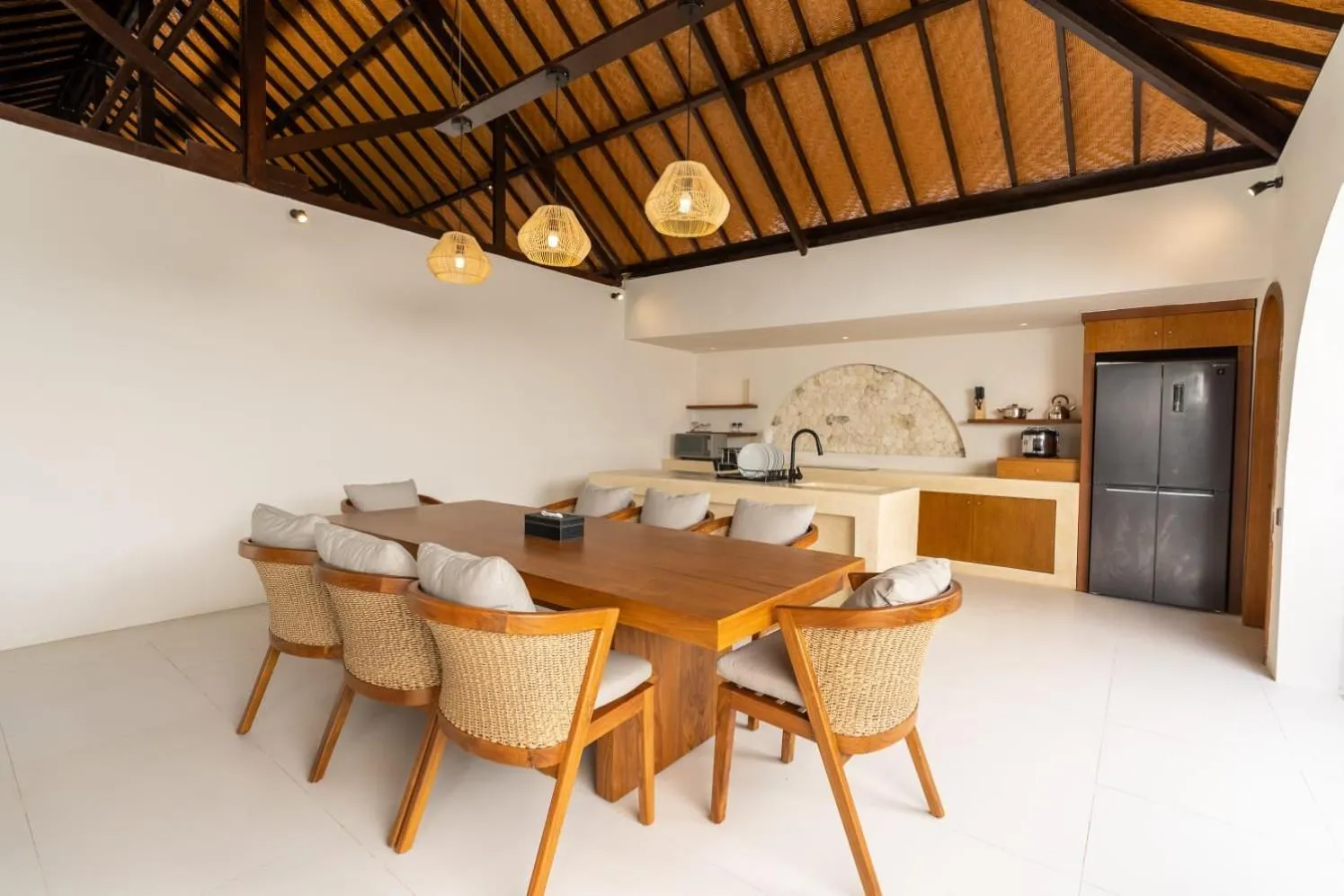 Kitchen or kitchenette in Green Jimbaran Bay Villa