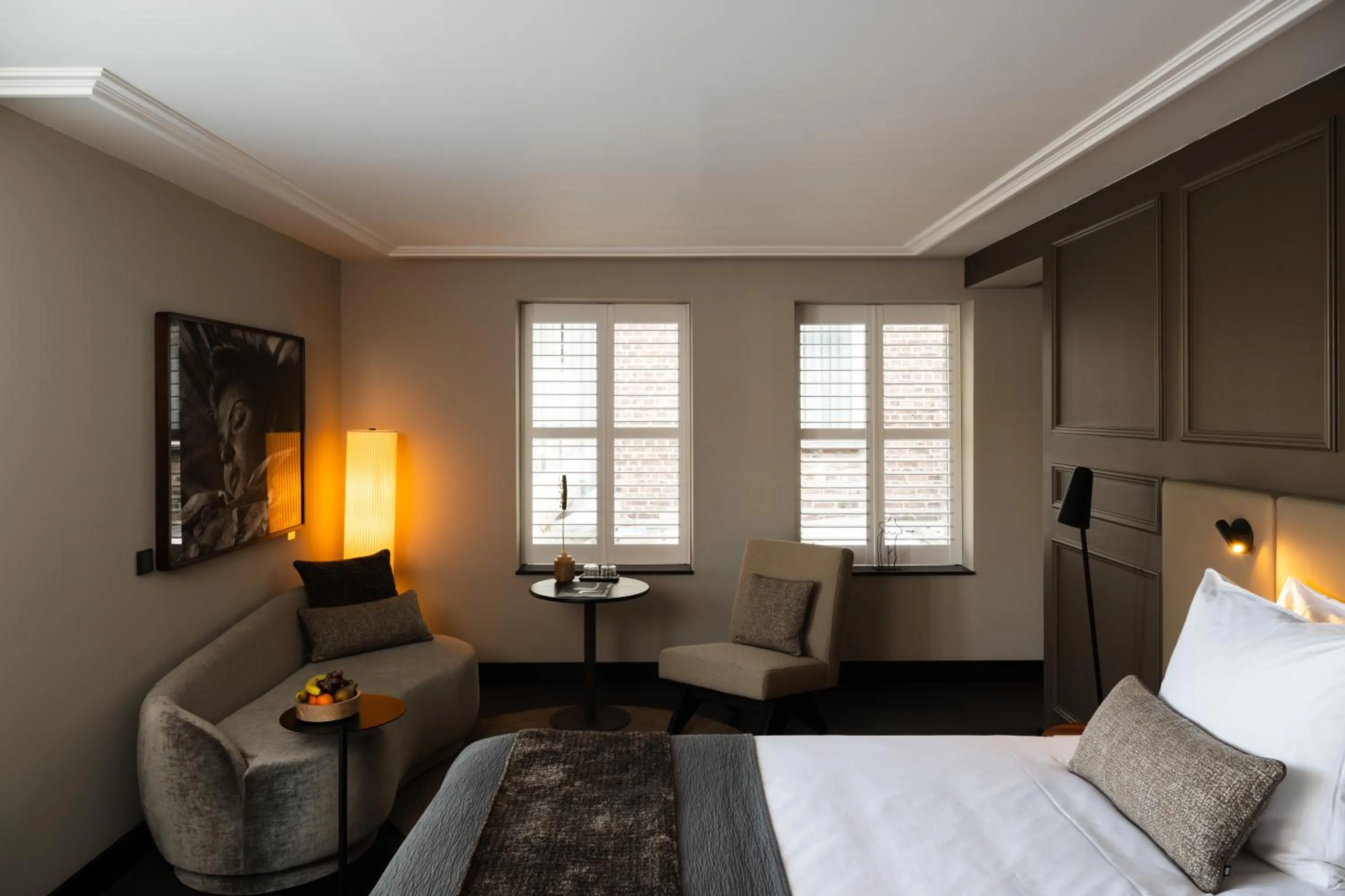 Living room, Bed in Boutique Hotel Beaumont Maastricht