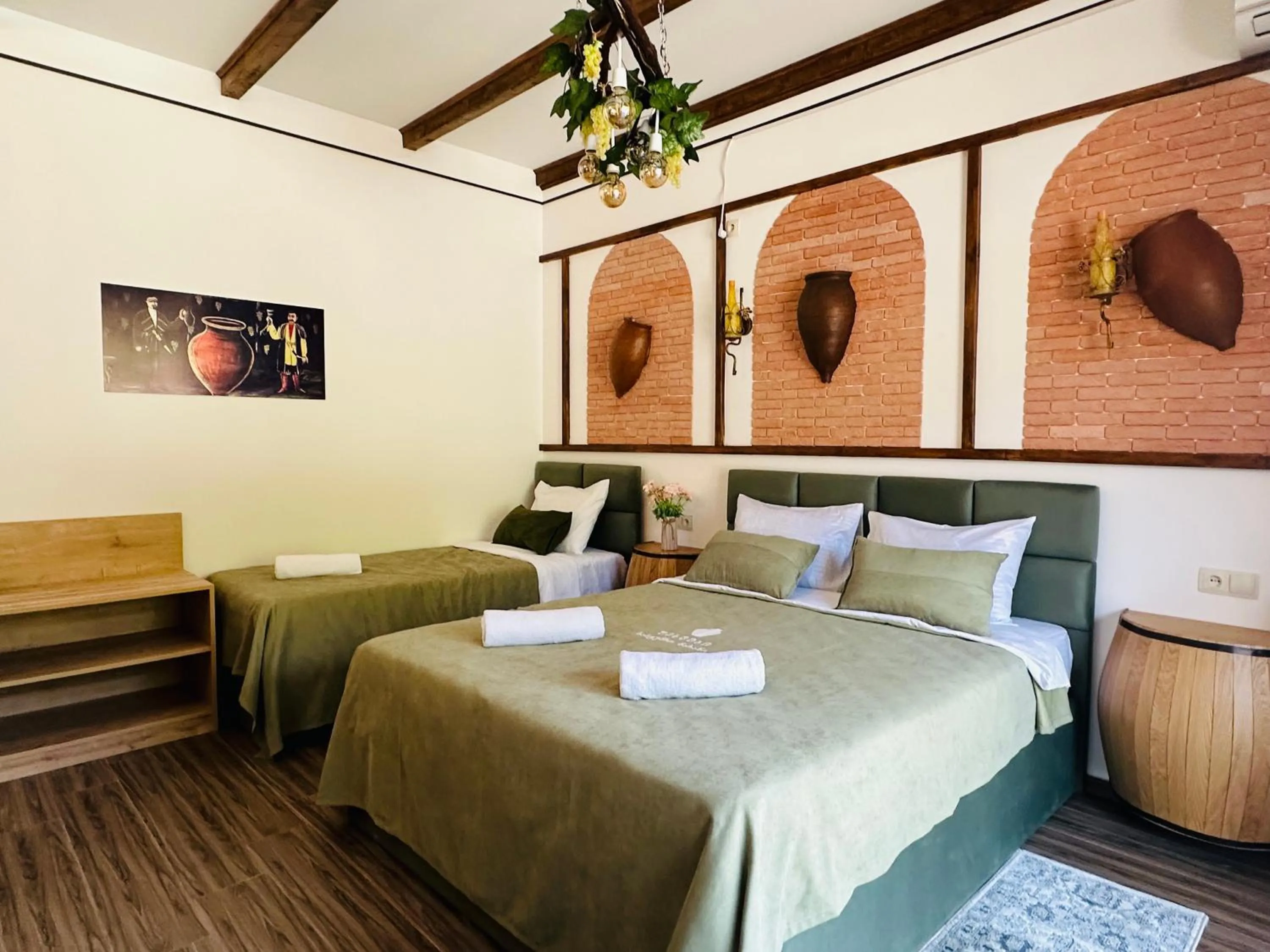 Bedroom, Bed in Pesvebi Design Hotel and Cellar