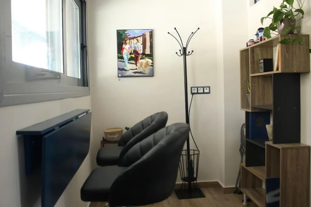 Seating area in Agnes apartment Filopappou