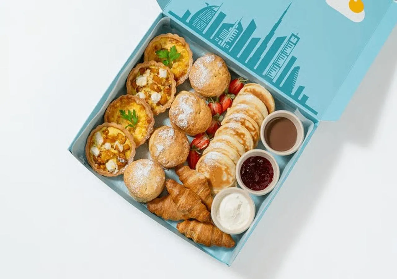 Food and drinks in Cosmos Living Dubai Arch Tower Pool, Gym & Balcony