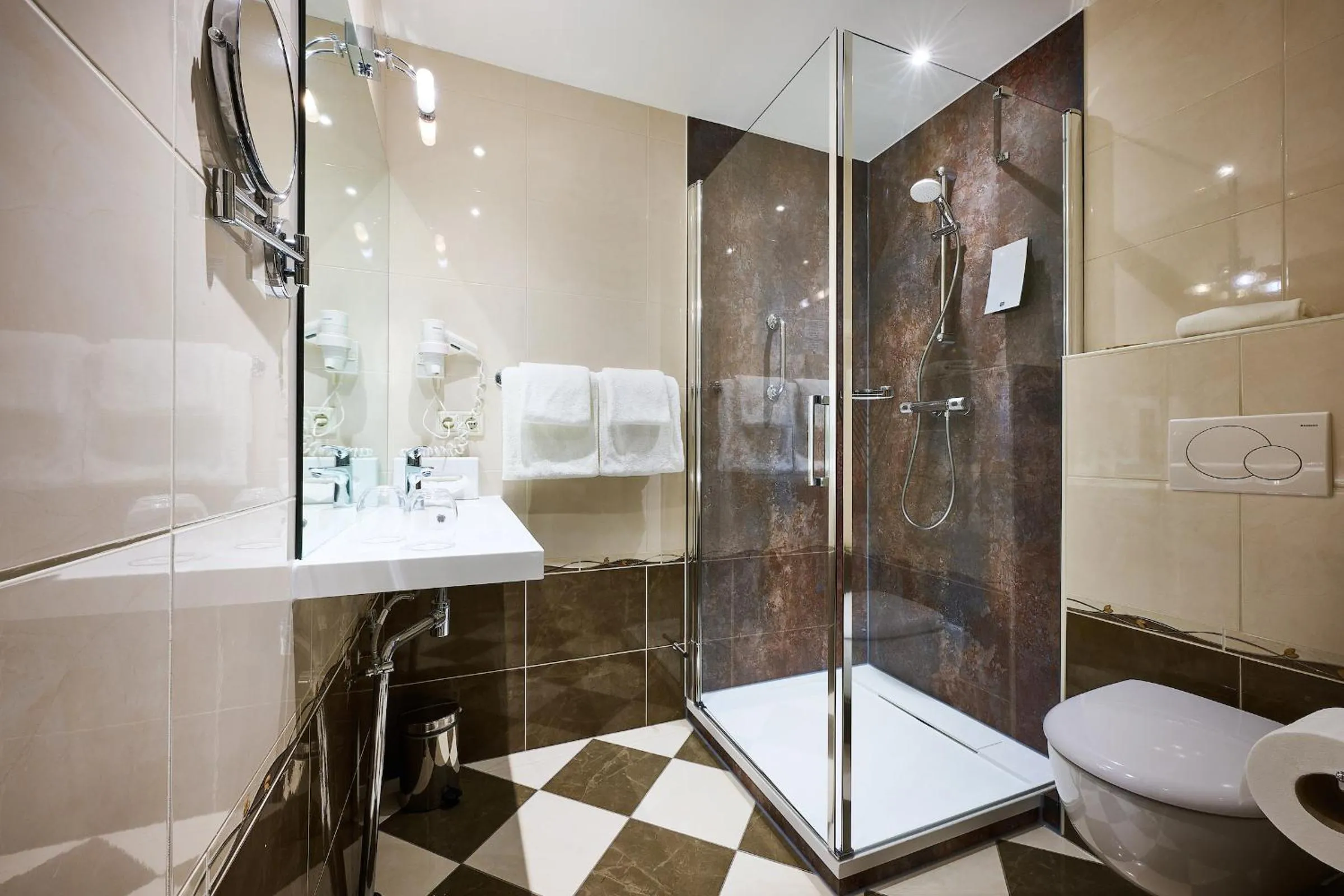 Shower in Hotel 't Kruisselt