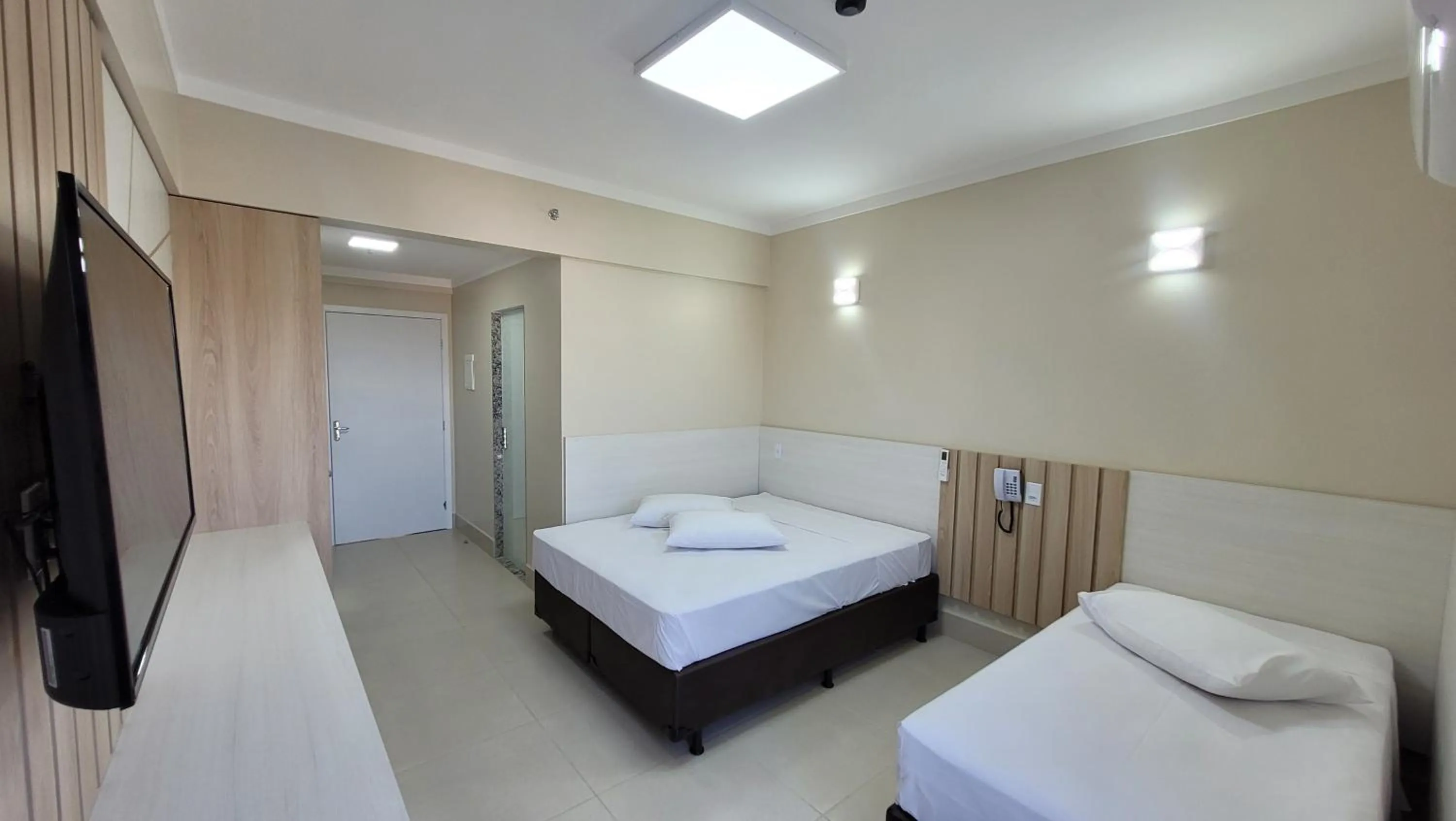 Bed in Spazzio Diroma Hospedagem com acesso gratuito no Acqua Park
