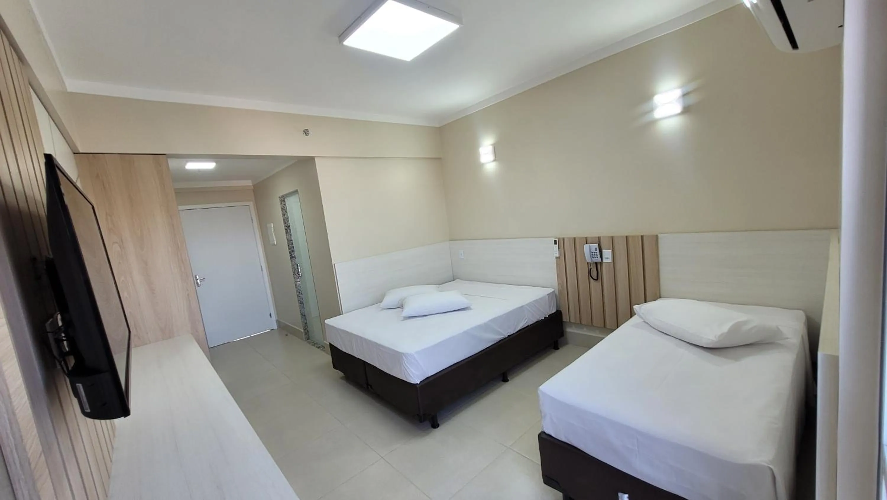 Bed in Spazzio Diroma Hospedagem com acesso gratuito no Acqua Park