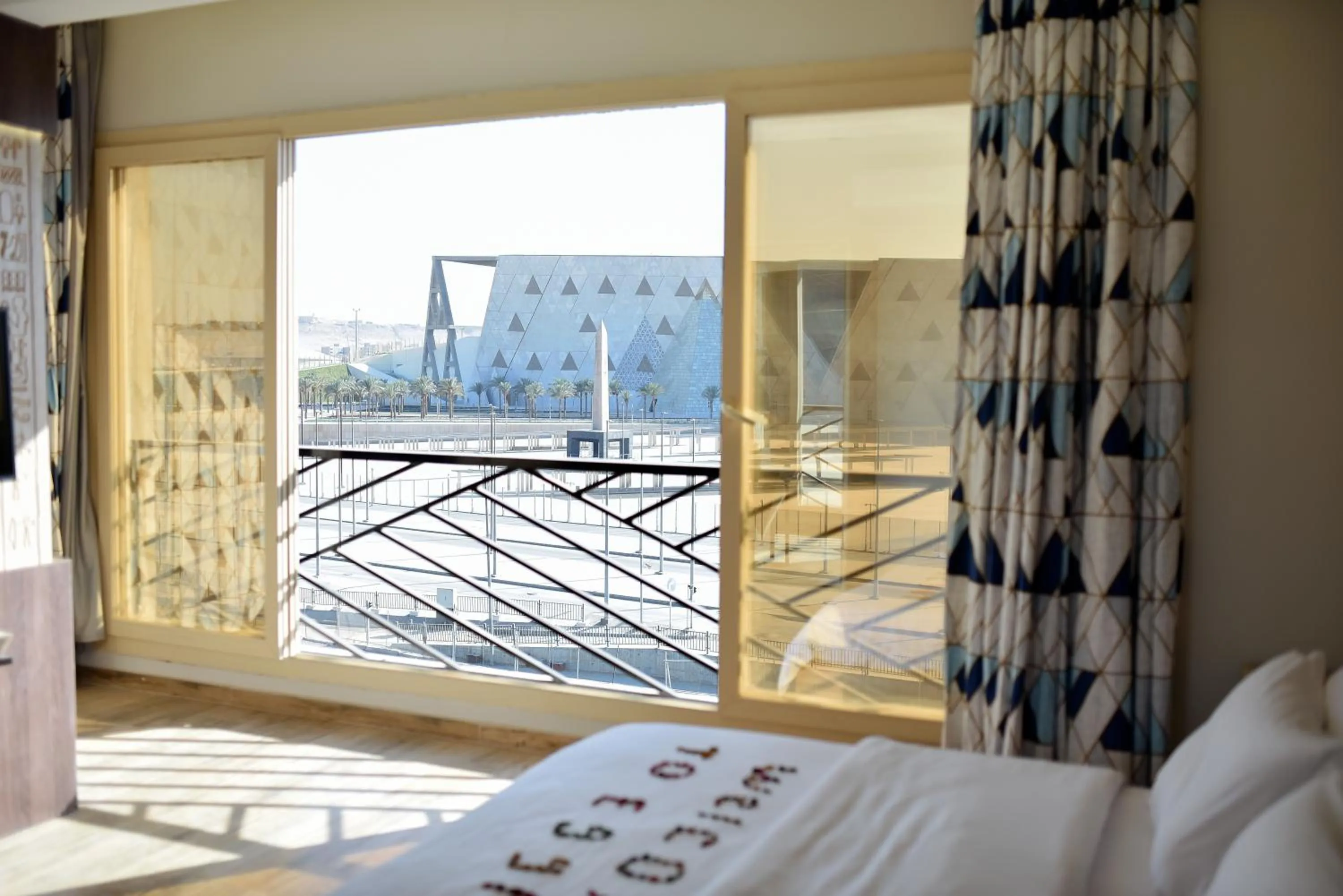 View (from property/room), Bed in Royal Great Pyramid INN