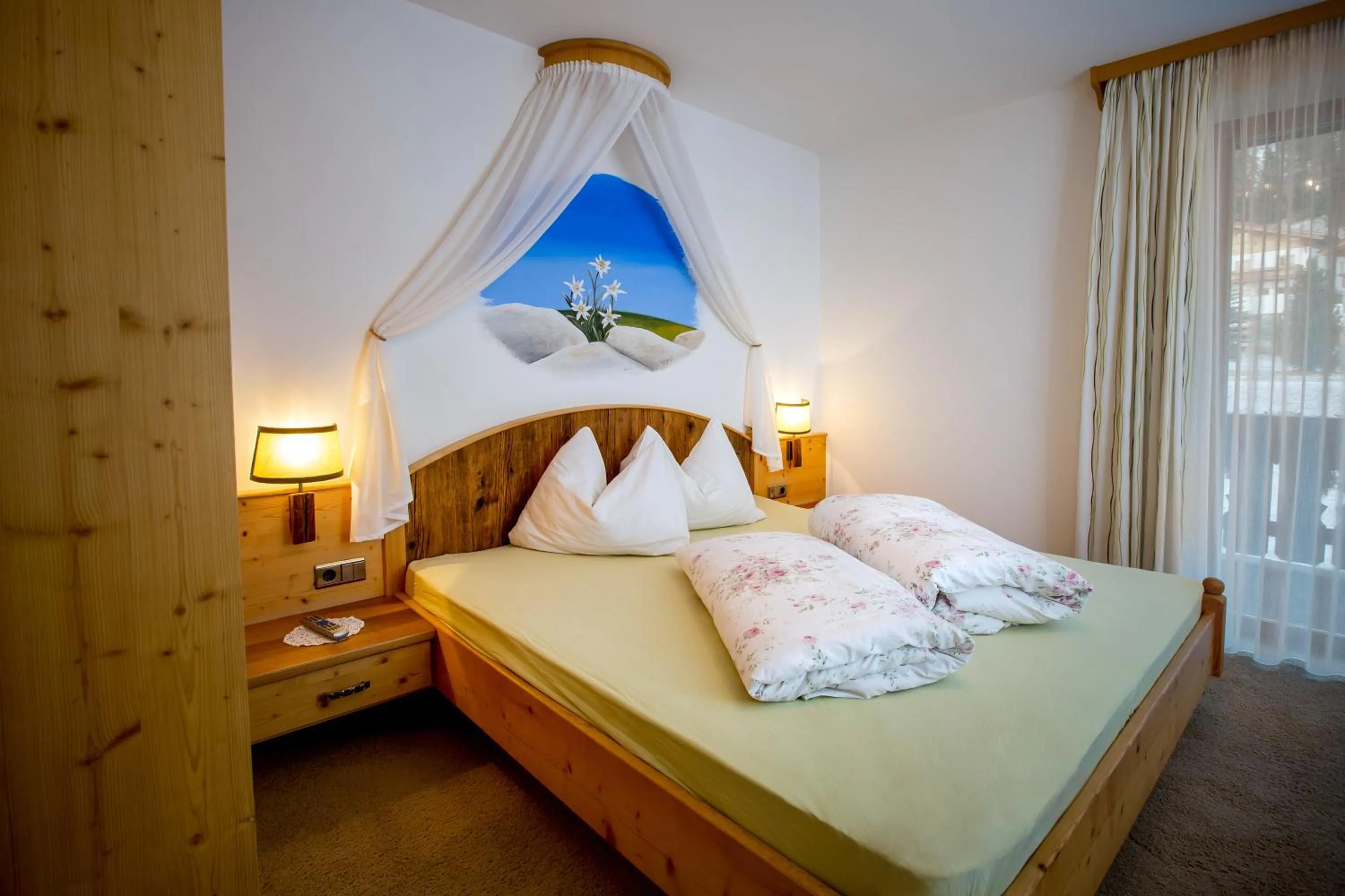 Bed in Hotel Restaurant Rosmarie