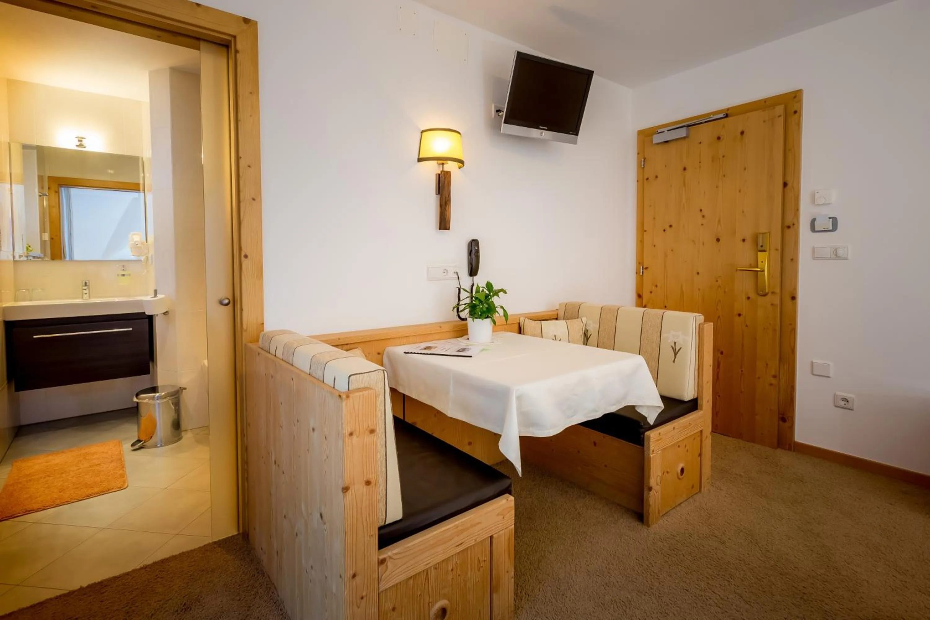 Decorative detail, Bed in Hotel Restaurant Rosmarie