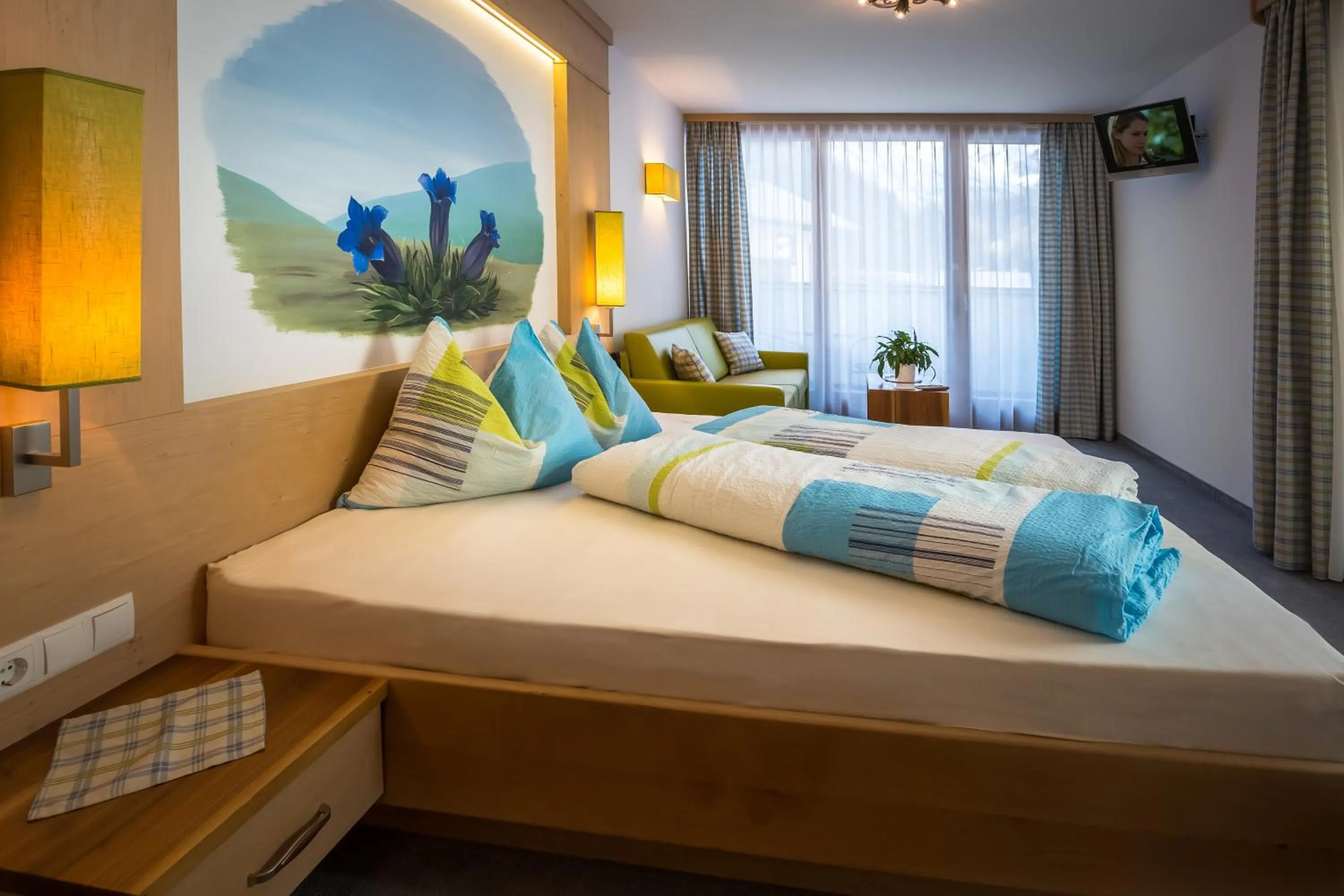 Bed in Hotel Restaurant Rosmarie