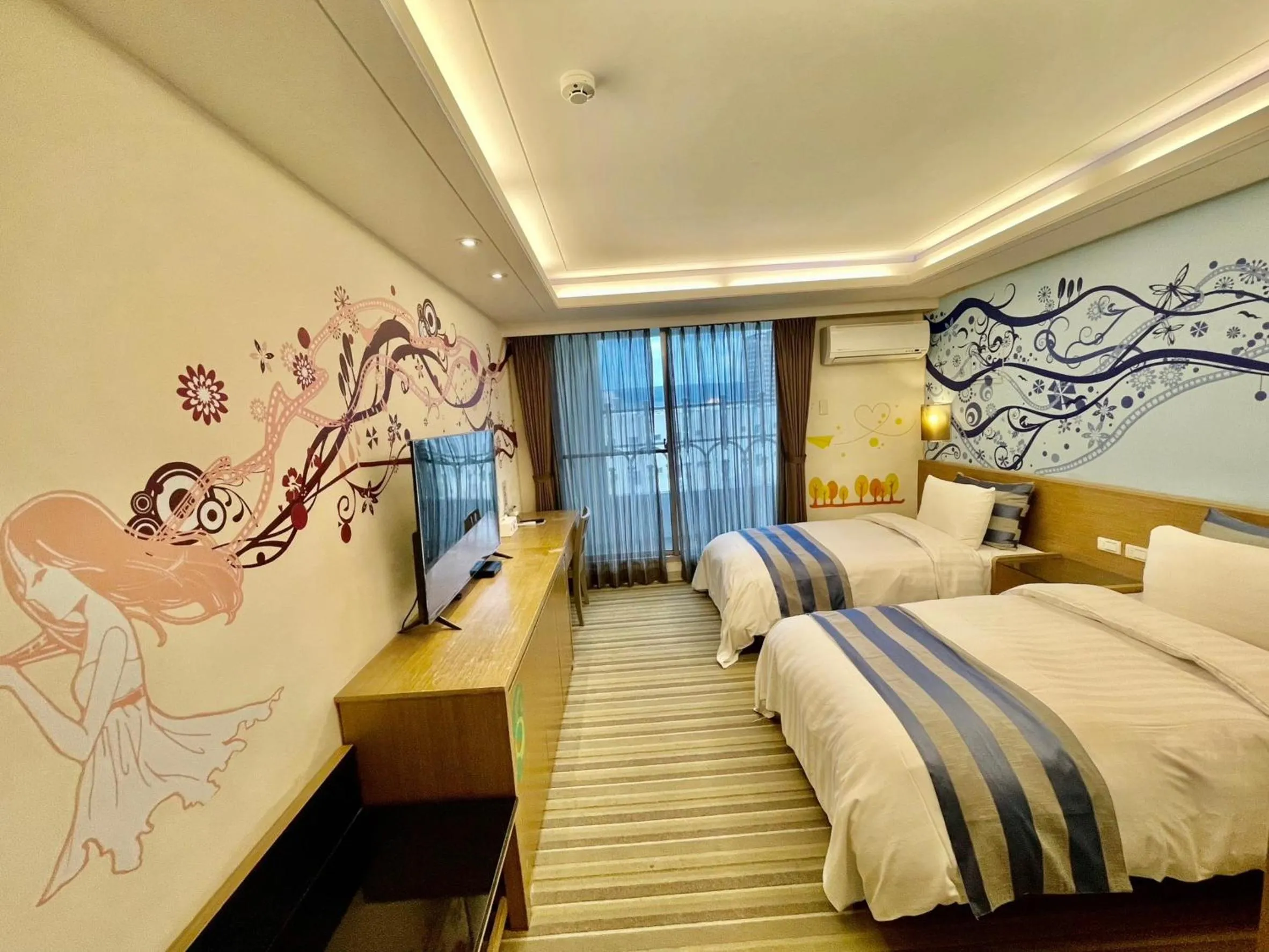 Bed in Morn Sun Hotel彰化縣旅館074號