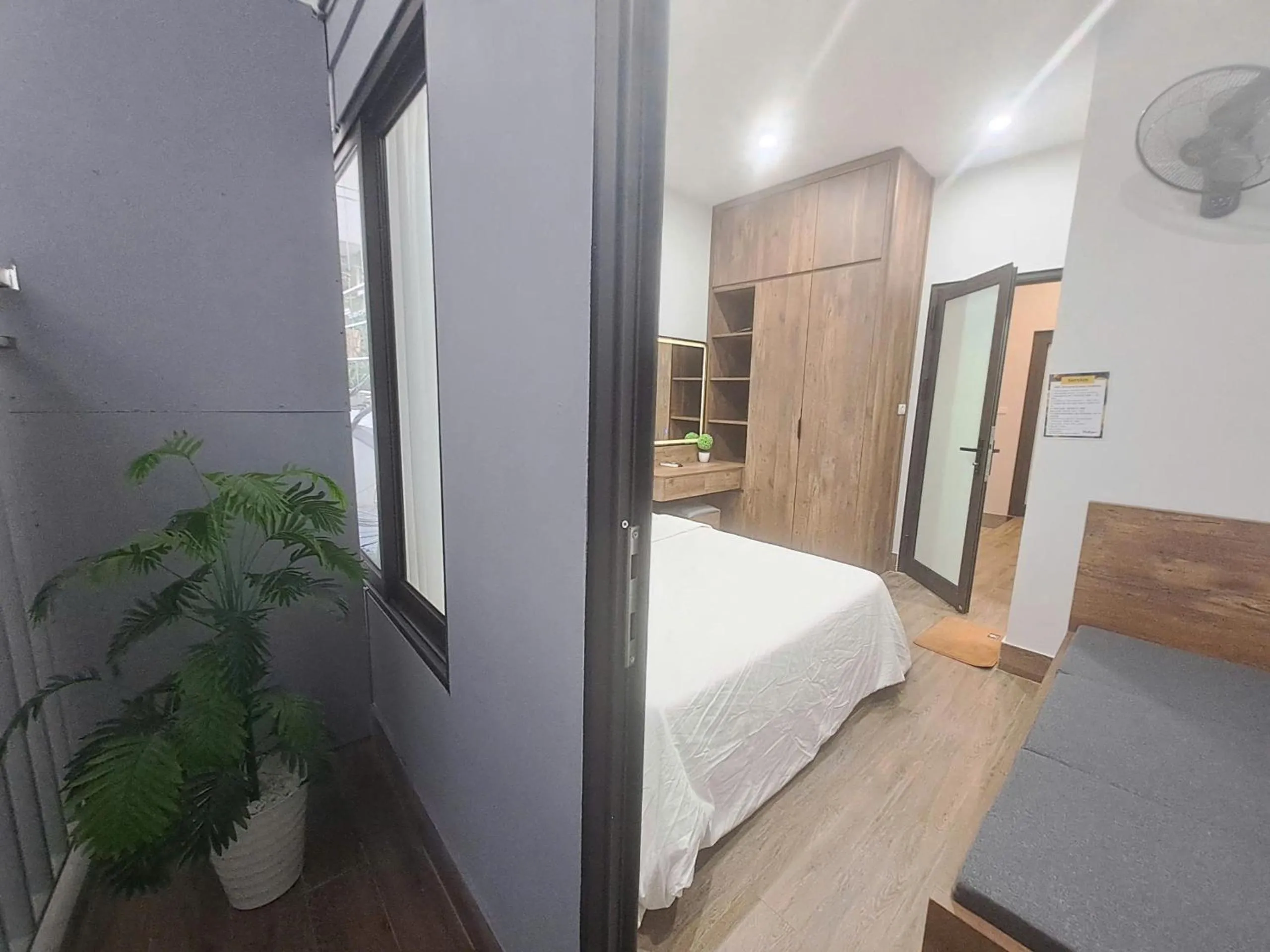 Balcony/Terrace, Bed in Blue Homestay Cau Giay