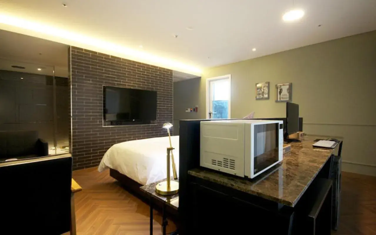 Bed in Ulsan Samsan Pandora Hotel Bed in Ulsan Samsan Pandora Hotel