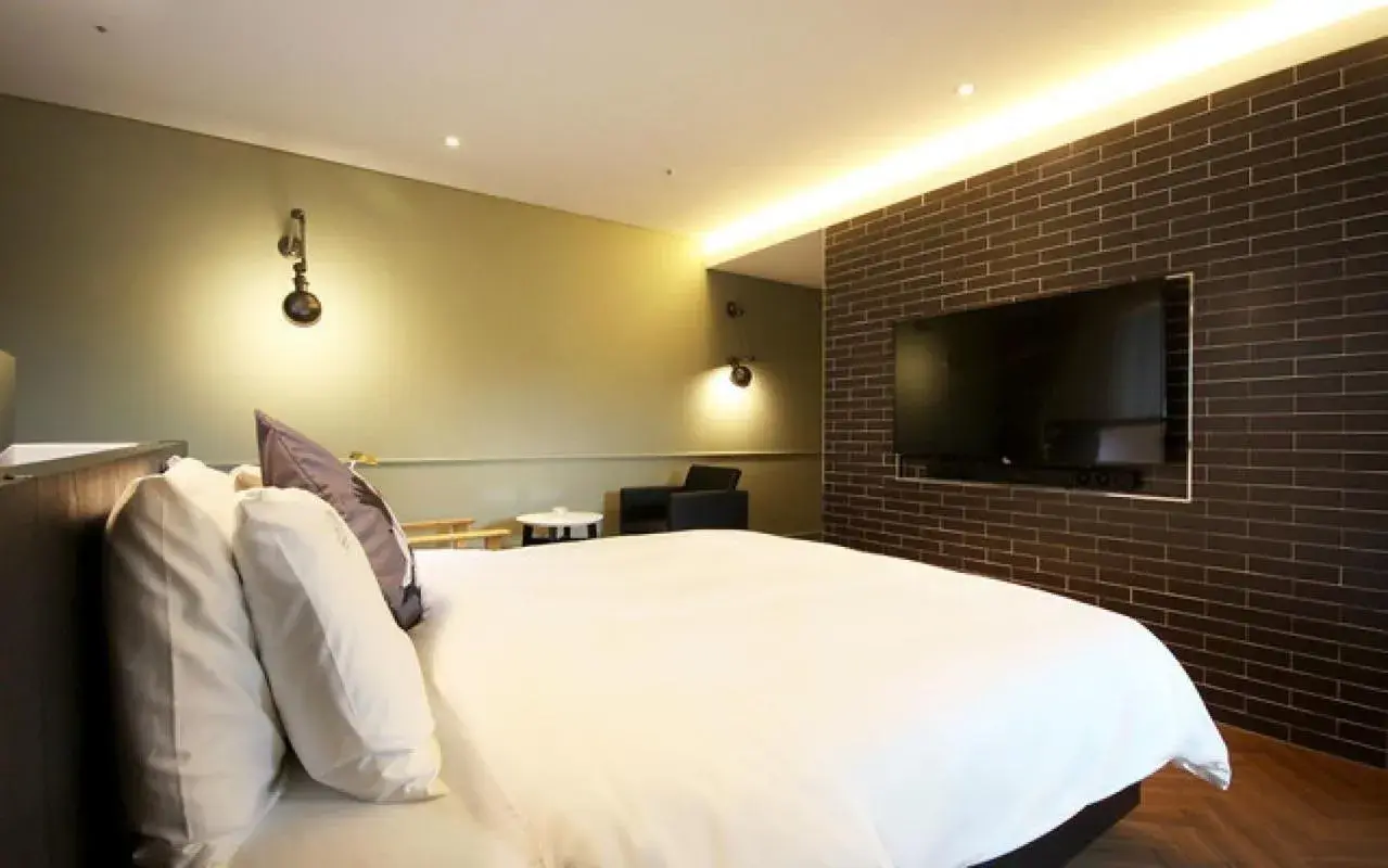 Bed in Ulsan Samsan Pandora Hotel Bed in Ulsan Samsan Pandora Hotel