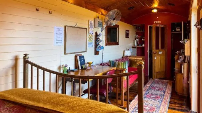 Living room in Hapuku Carriages Kaikōura