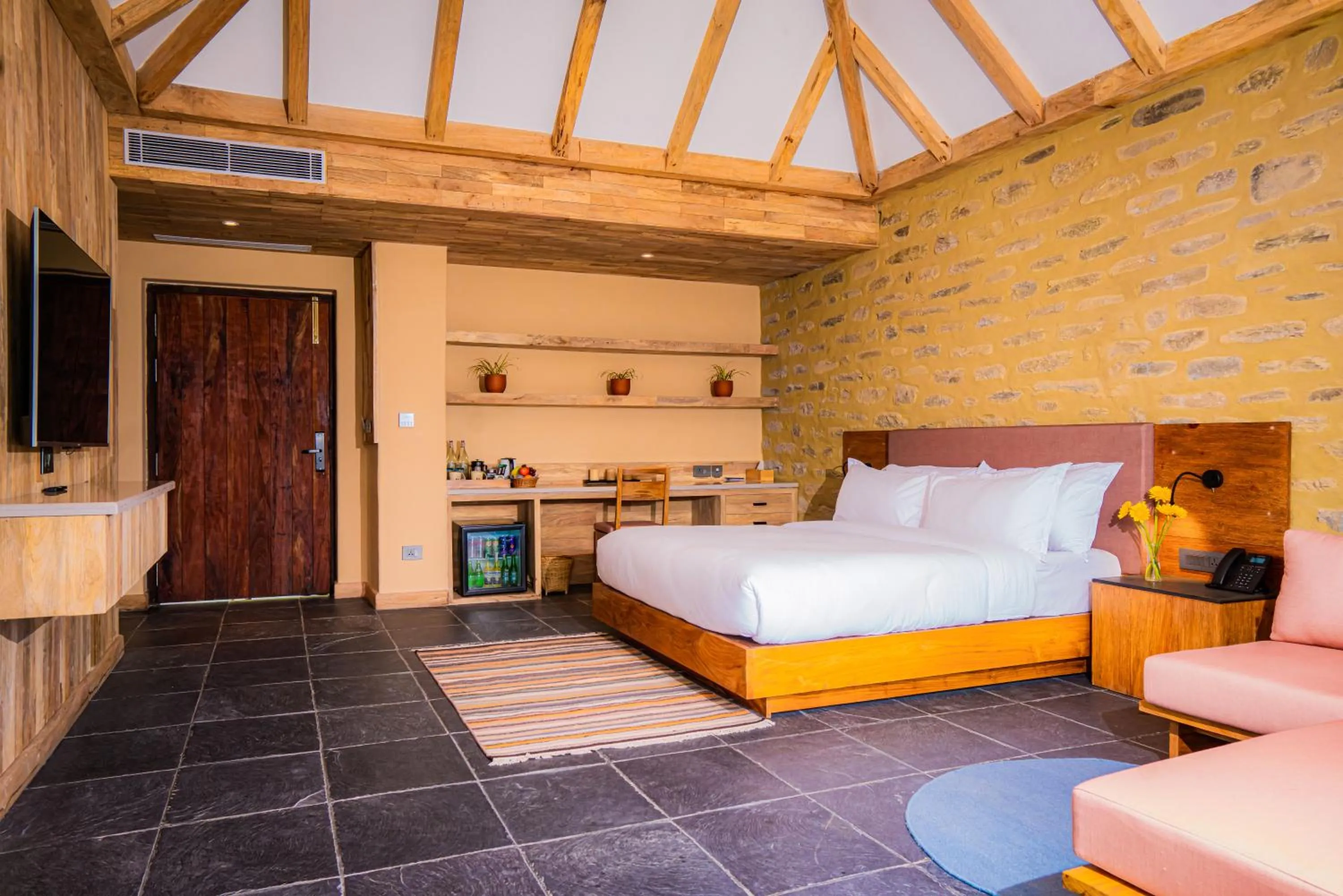 Bed in Dorje's Resort and Spa