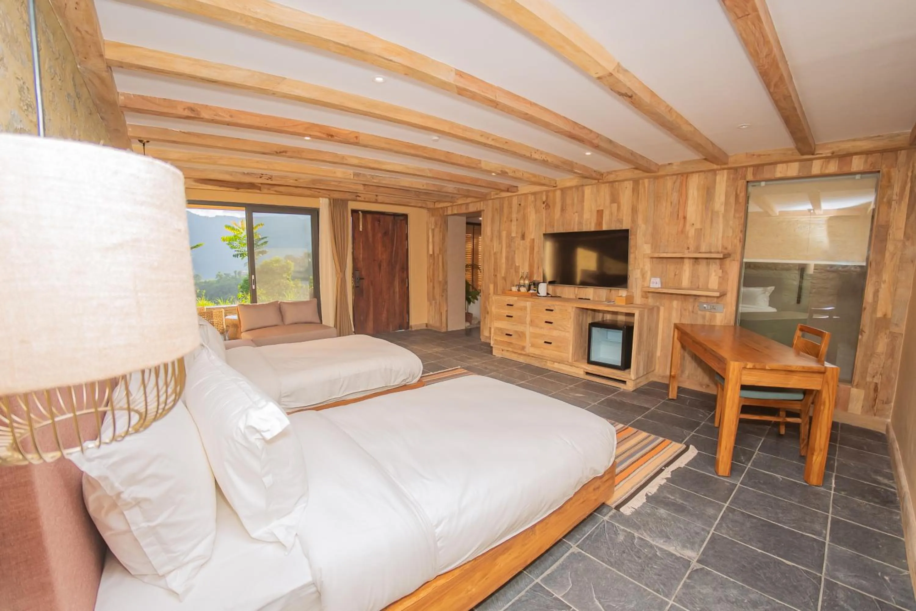 Bed in Dorje's Resort and Spa