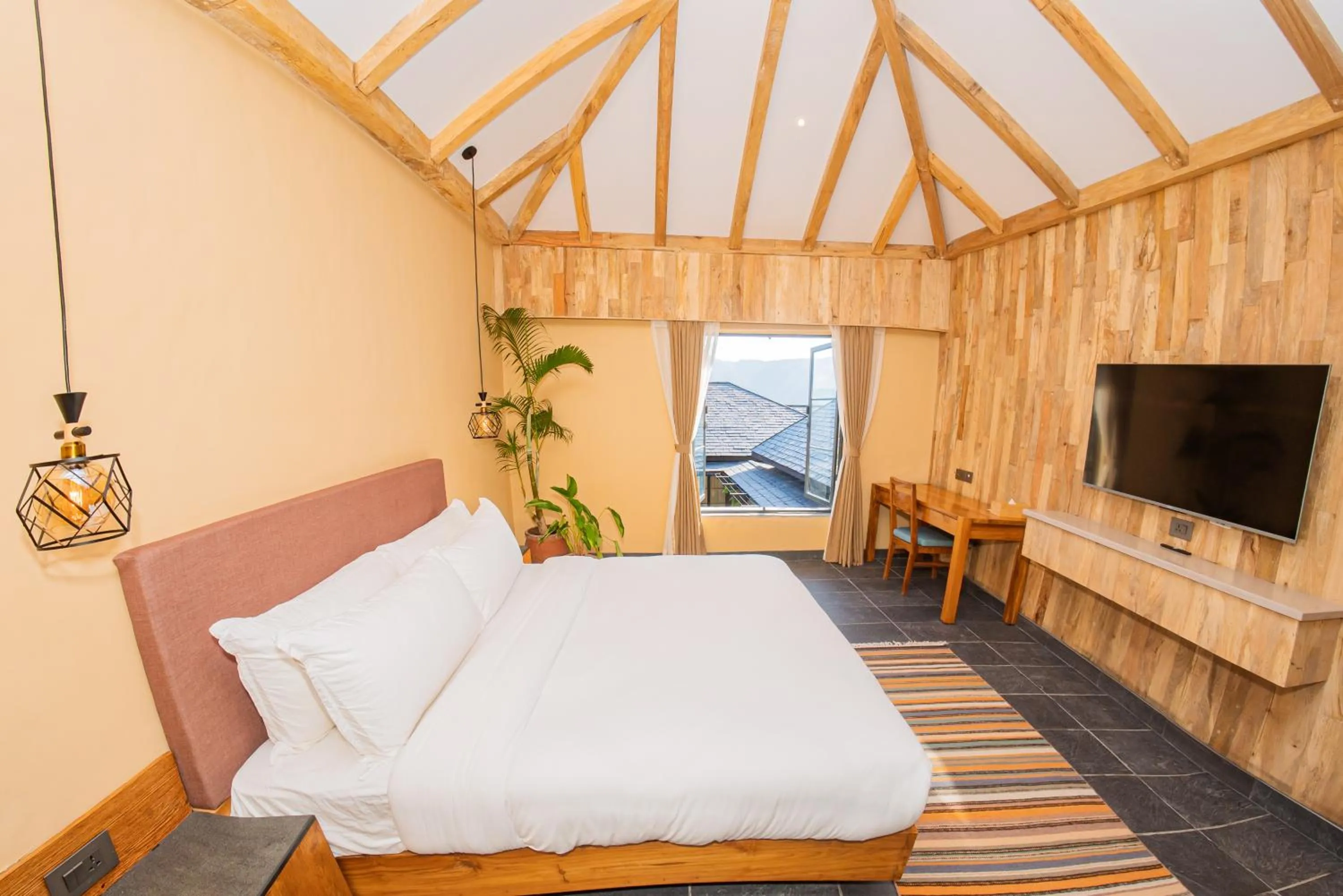 Bed in Dorje's Resort and Spa