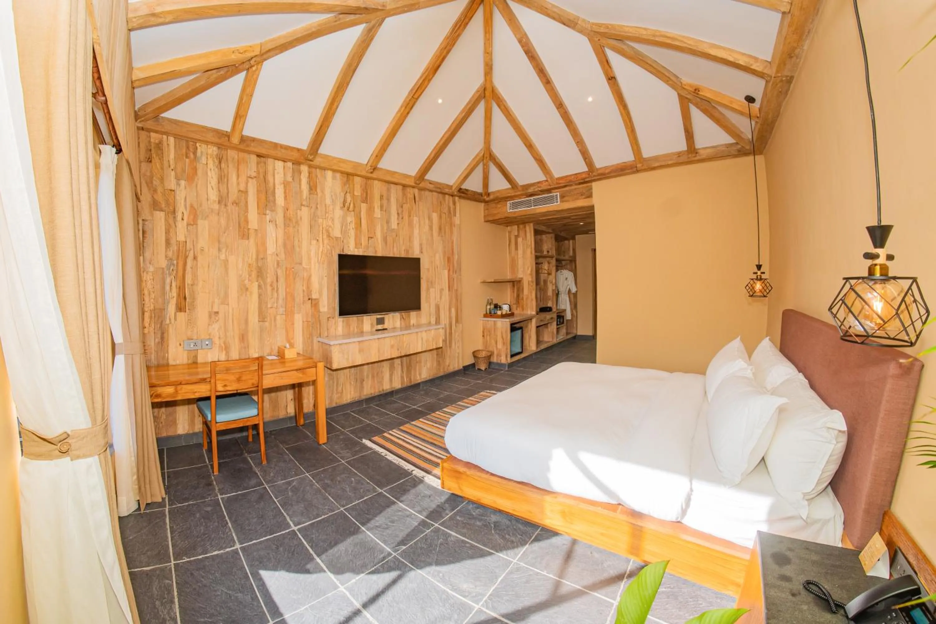 Bed in Dorje's Resort and Spa