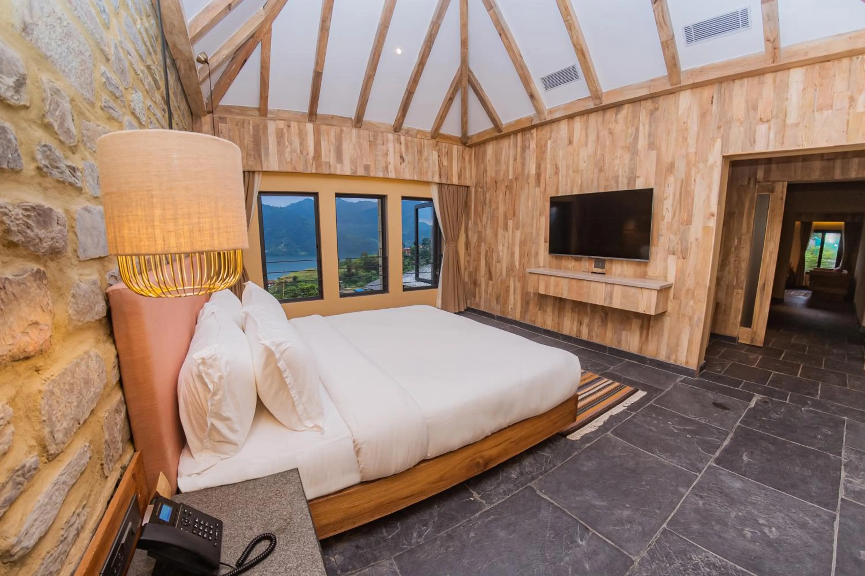 Bed in Dorje's Resort and Spa