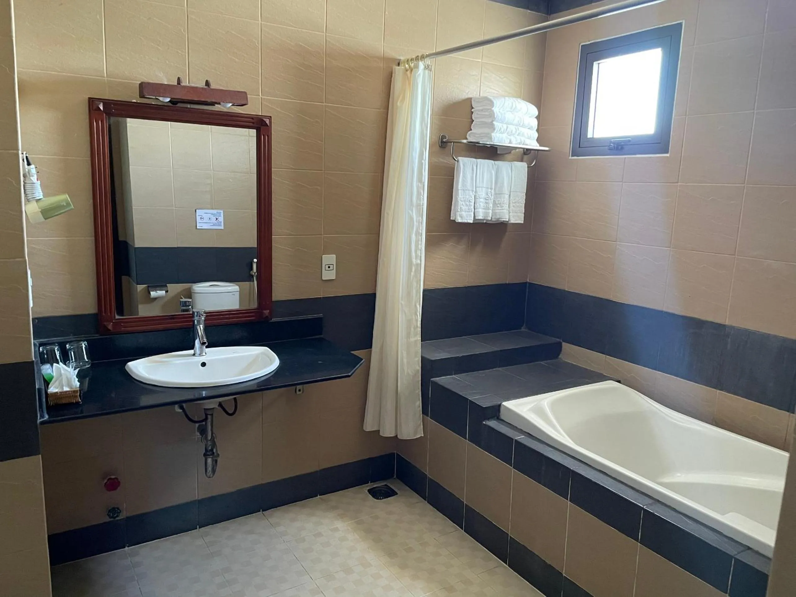 Bed in Ocean Star Hotel