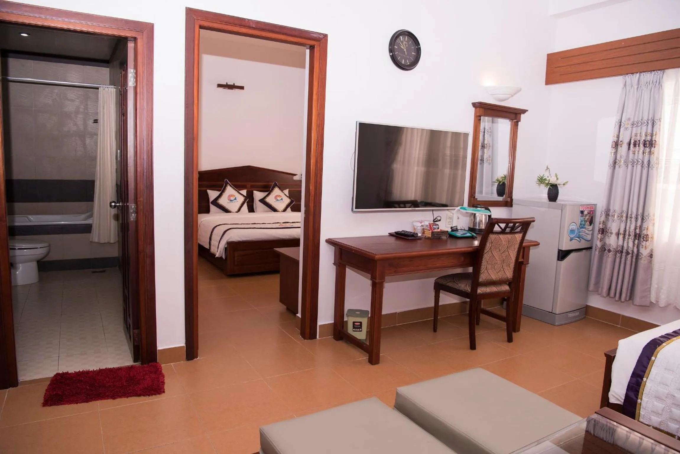 Bed in Ocean Star Hotel