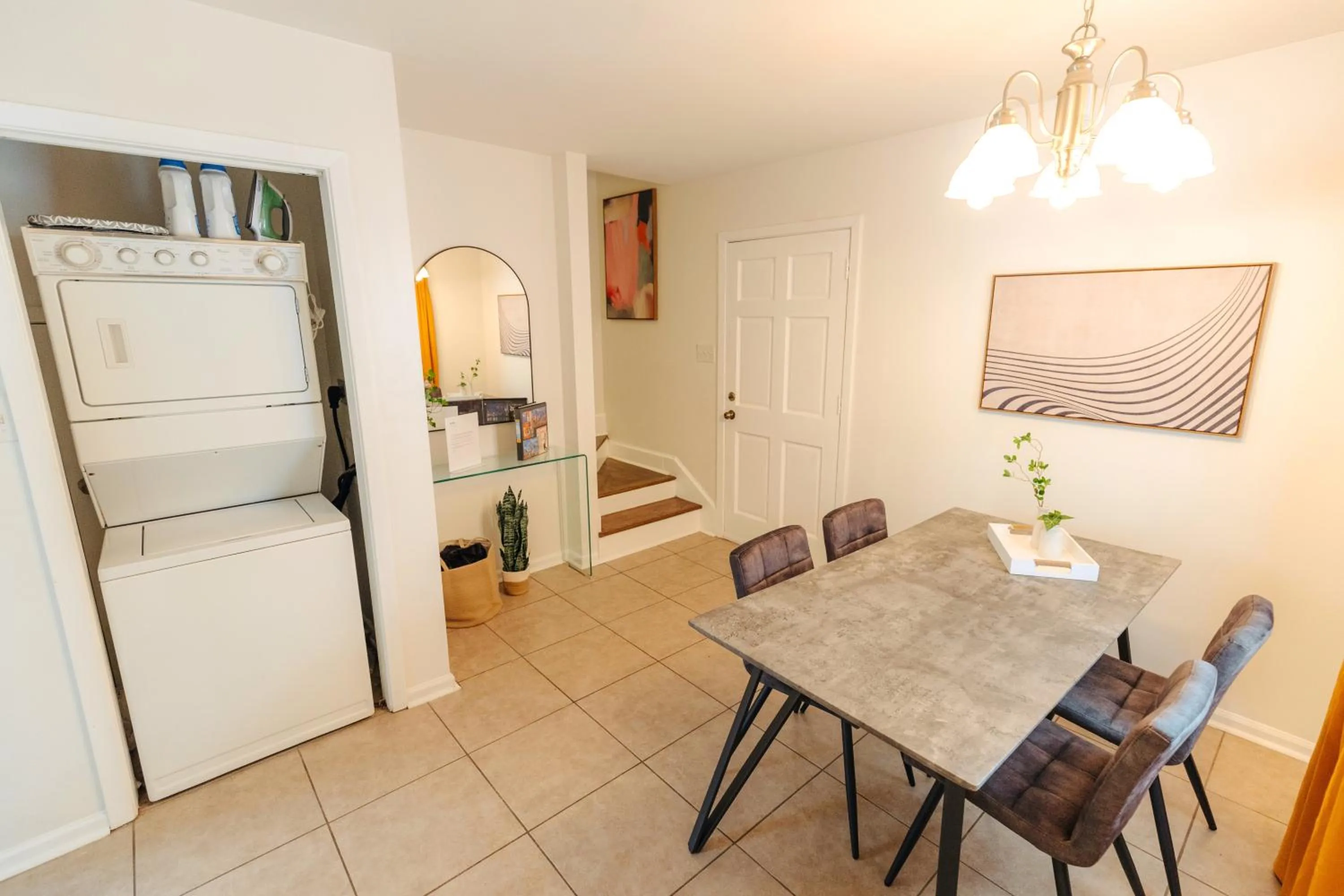 Dining area in Centrally Located 2BR Overton Square Unit 1 Fast WiFi Free Parking Yes Pets