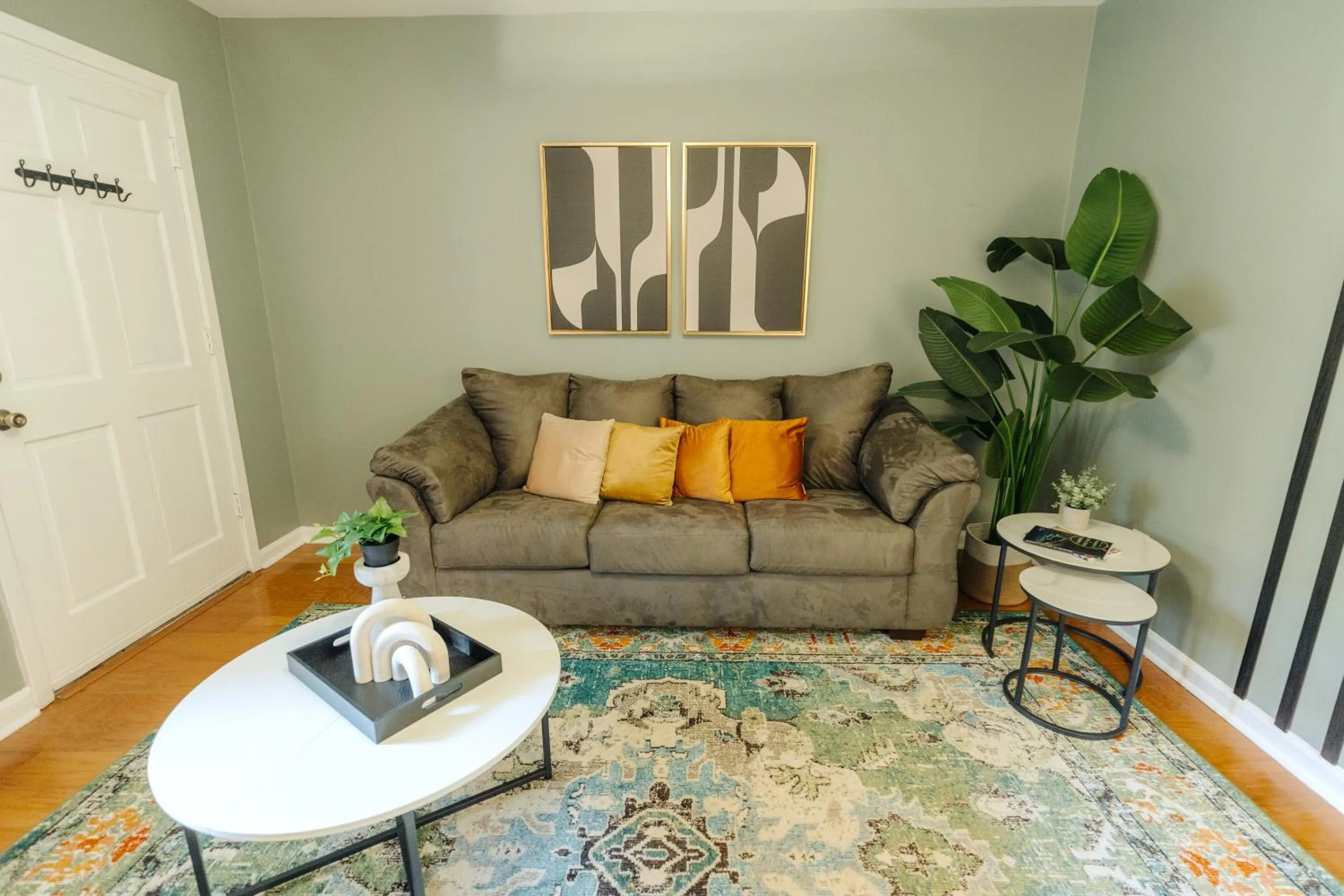Living room in Centrally Located 2BR Overton Square Unit 1 Fast WiFi Free Parking Yes Pets