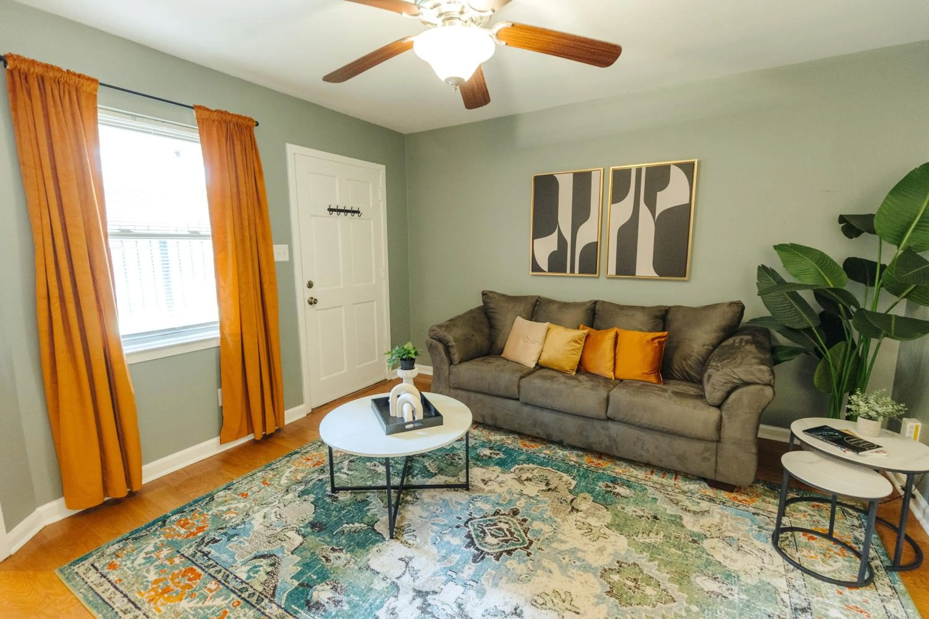Living room in Centrally Located 2BR Overton Square Unit 1 Fast WiFi Free Parking Yes Pets