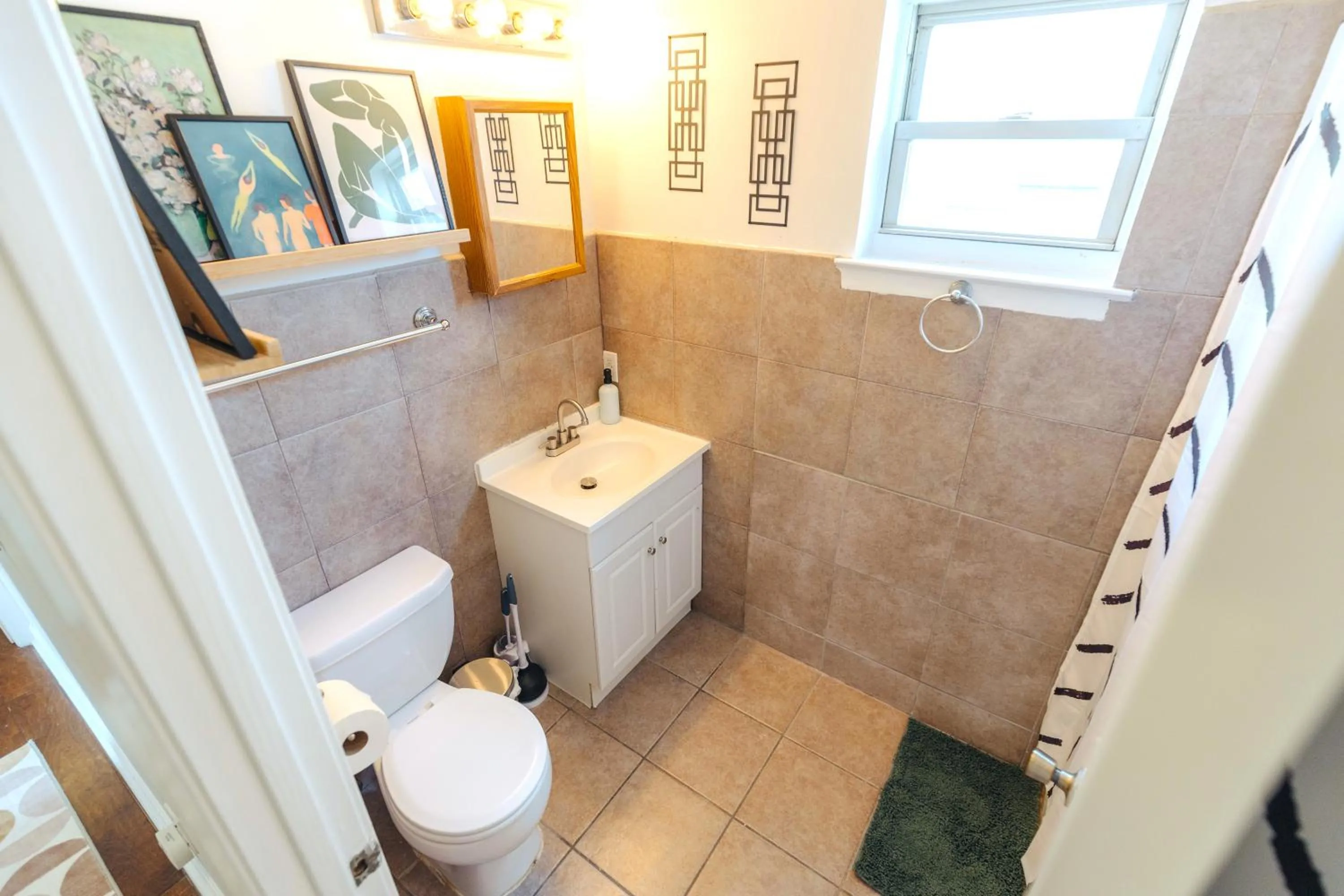 Bathroom in Centrally Located 2BR Overton Square Unit 1 Fast WiFi Free Parking Yes Pets